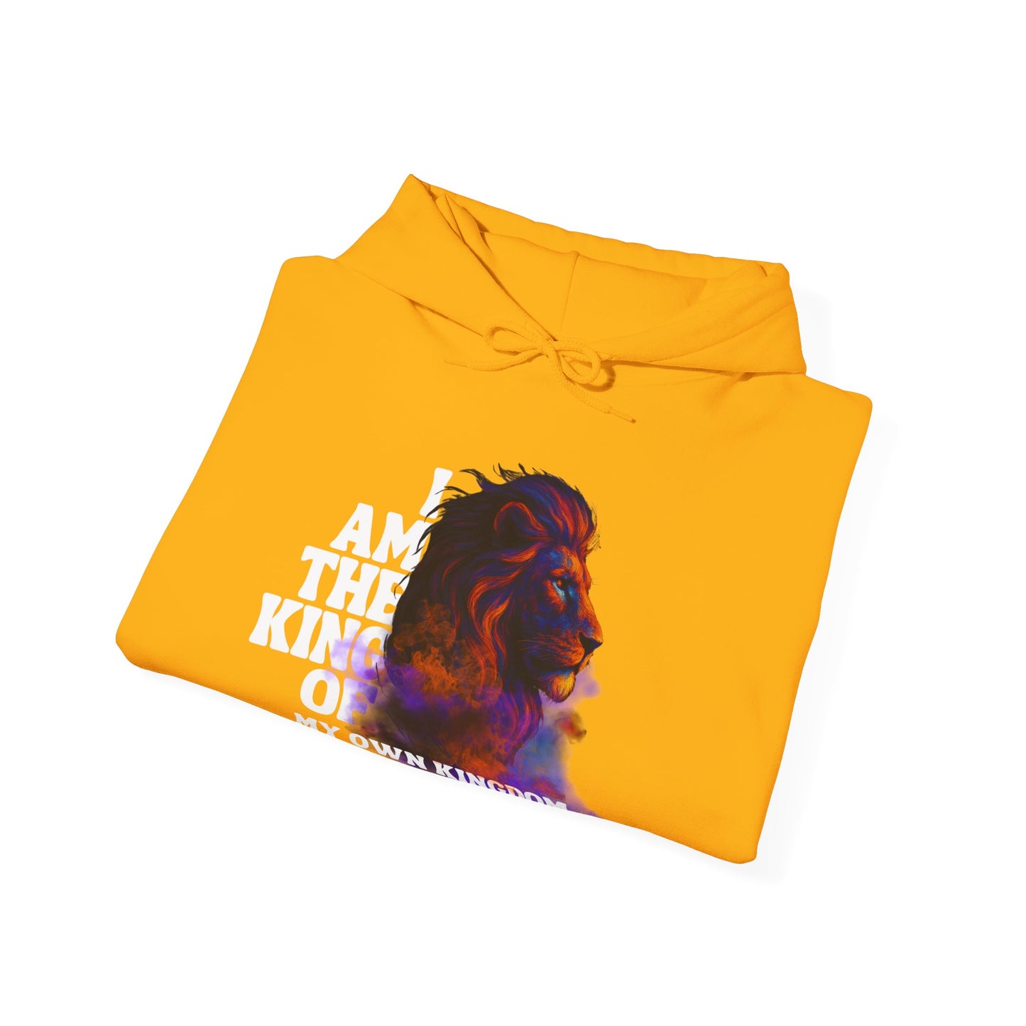 Inspirational Lion Hoodie "i am the king of my kingdom"