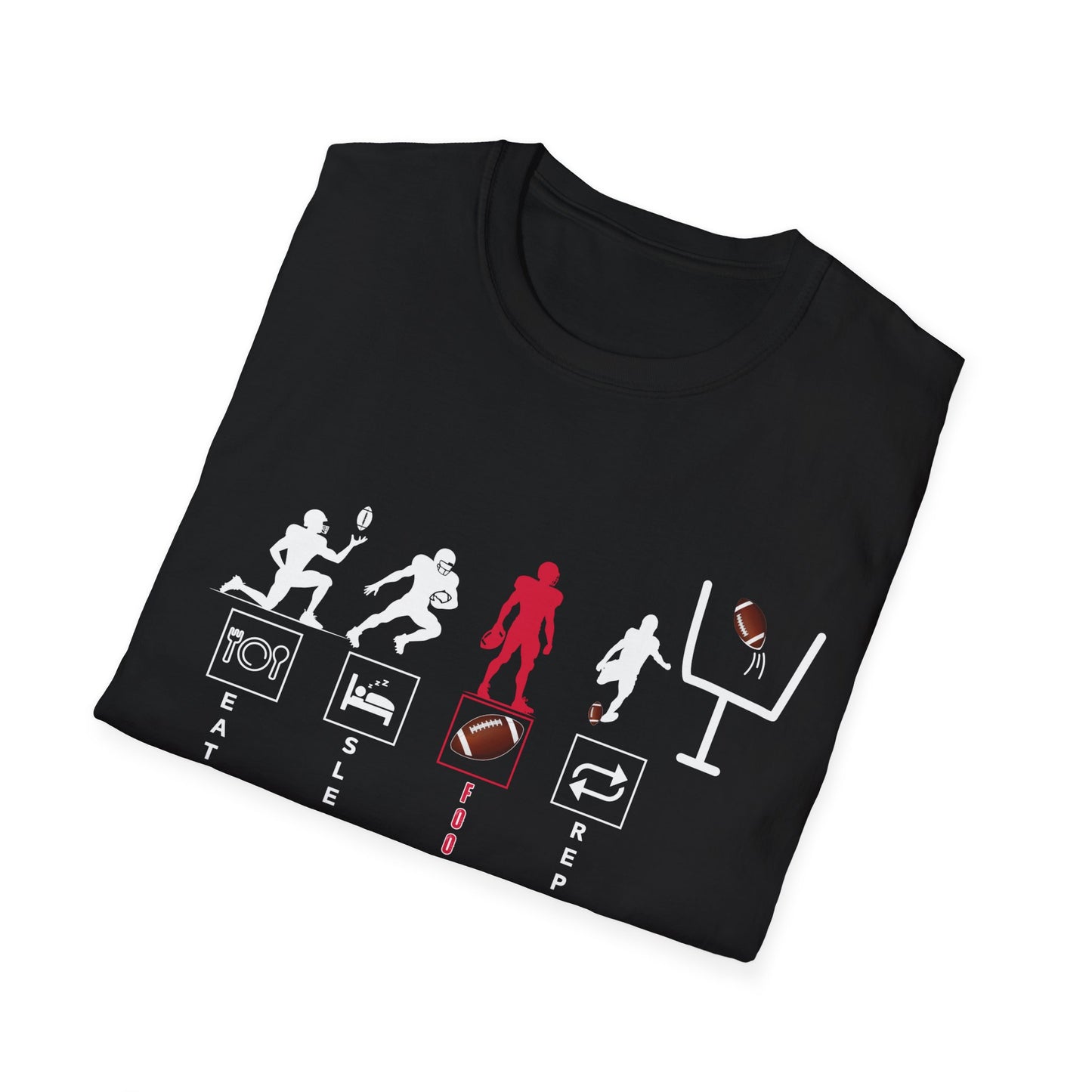 Football Life Unisex T-Shirt - Eat, Sleep, Football, Repeat