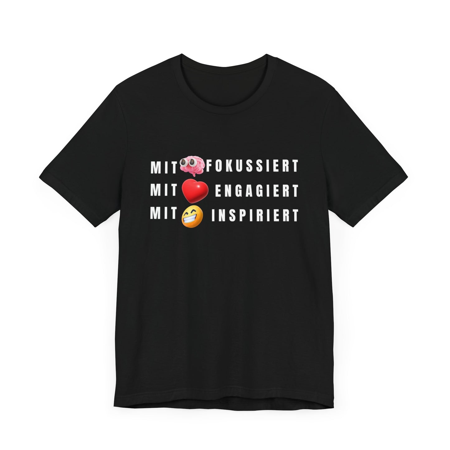 Inspirational Emoji T-Shirt Herz - Hirn - Humor - Heart - Mind - Humor