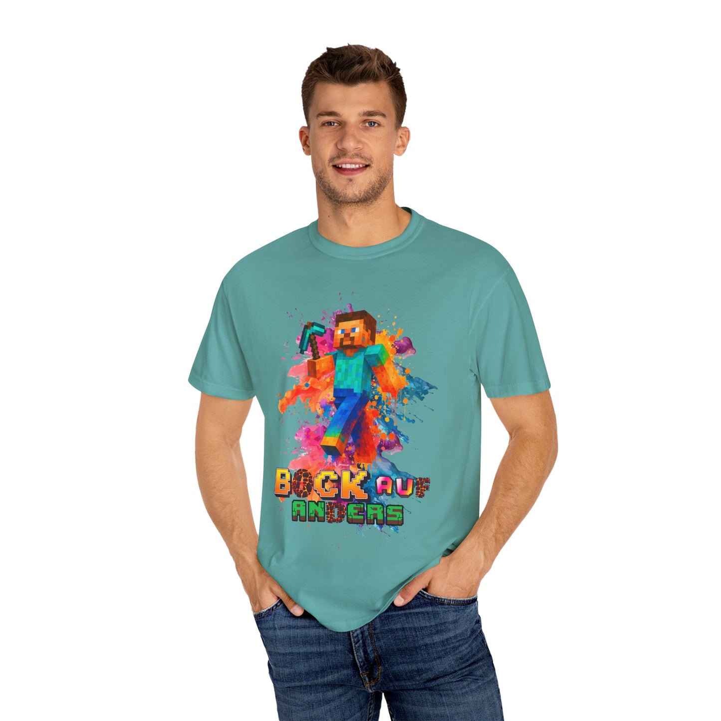 Colorful Gamer T-Shirt - Back to Different Minecraft Design