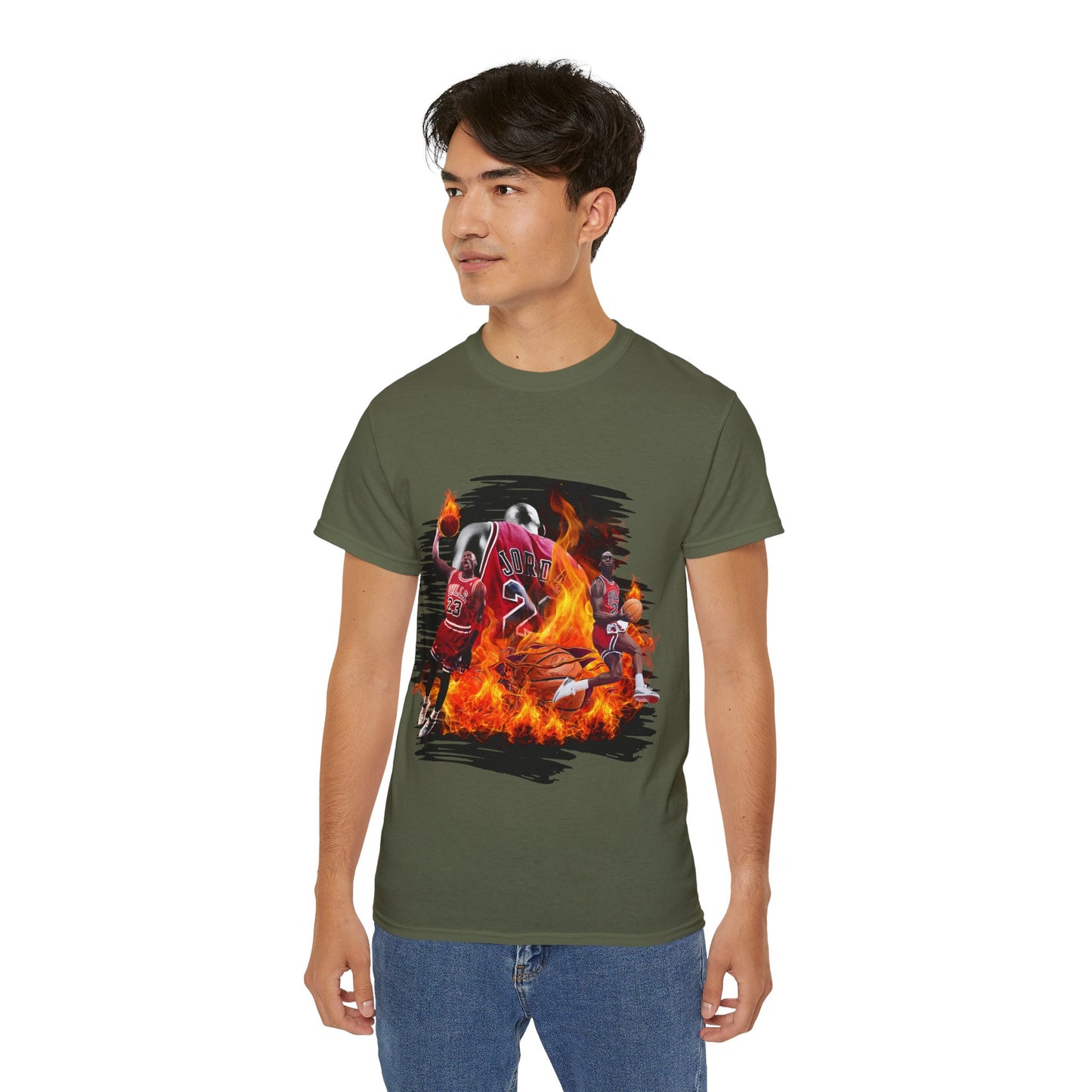 Basketball Jordan, Cool Sports Shirt, Unisex Cotton T-Shirt