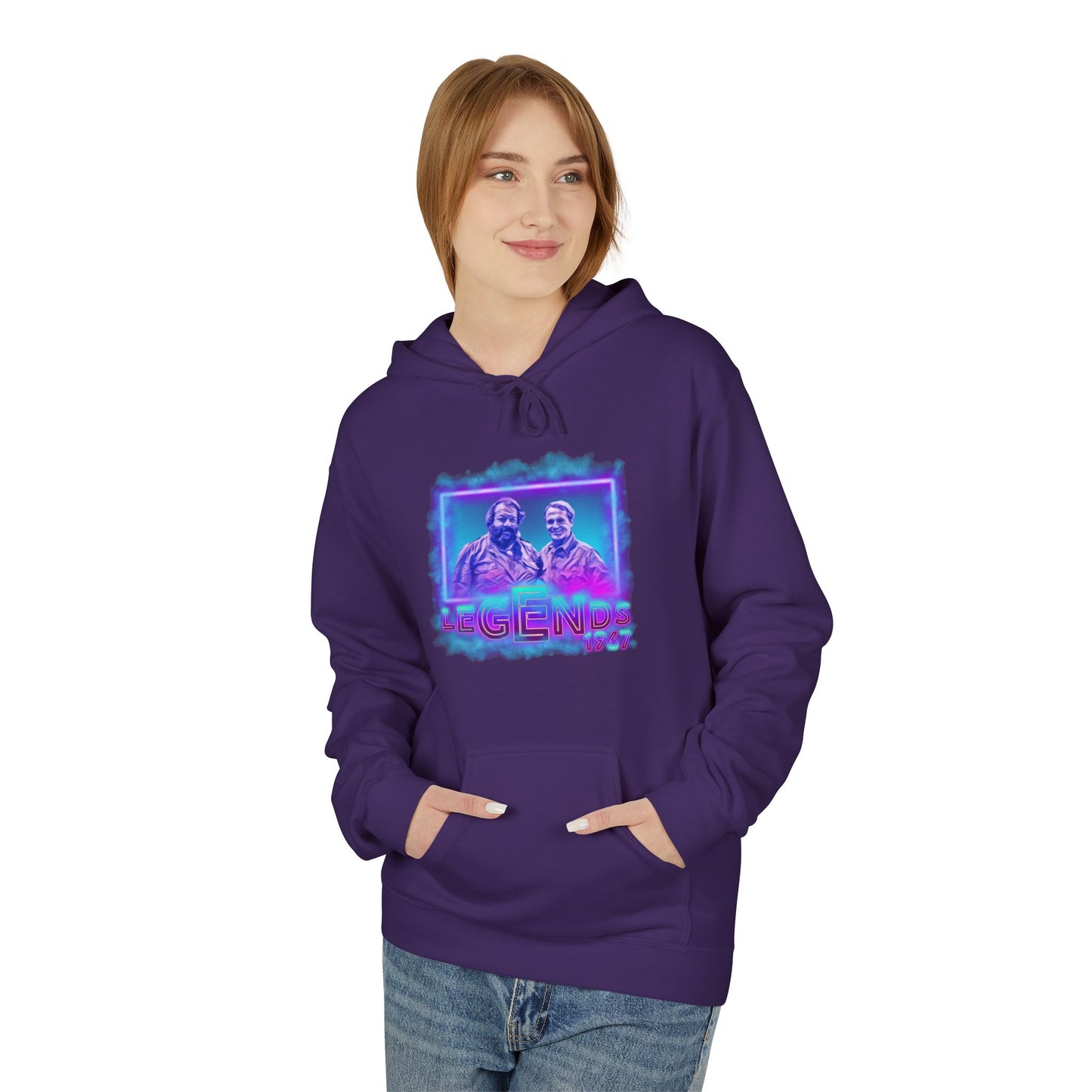 Legends Bud Spencer & Terence Hill Neon Fleece Hoodie - Unisex Retro Streetwear