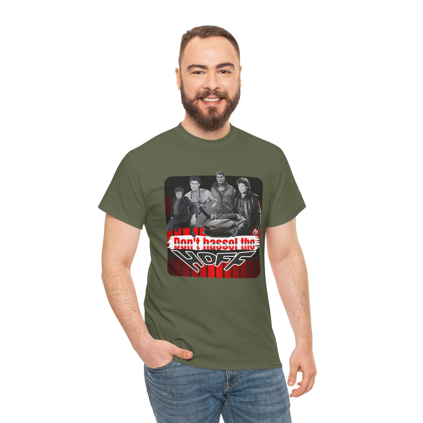 Don't Hassel the Hoff Unisex Heavy Cotton Tee | Retro humor shirt for fans