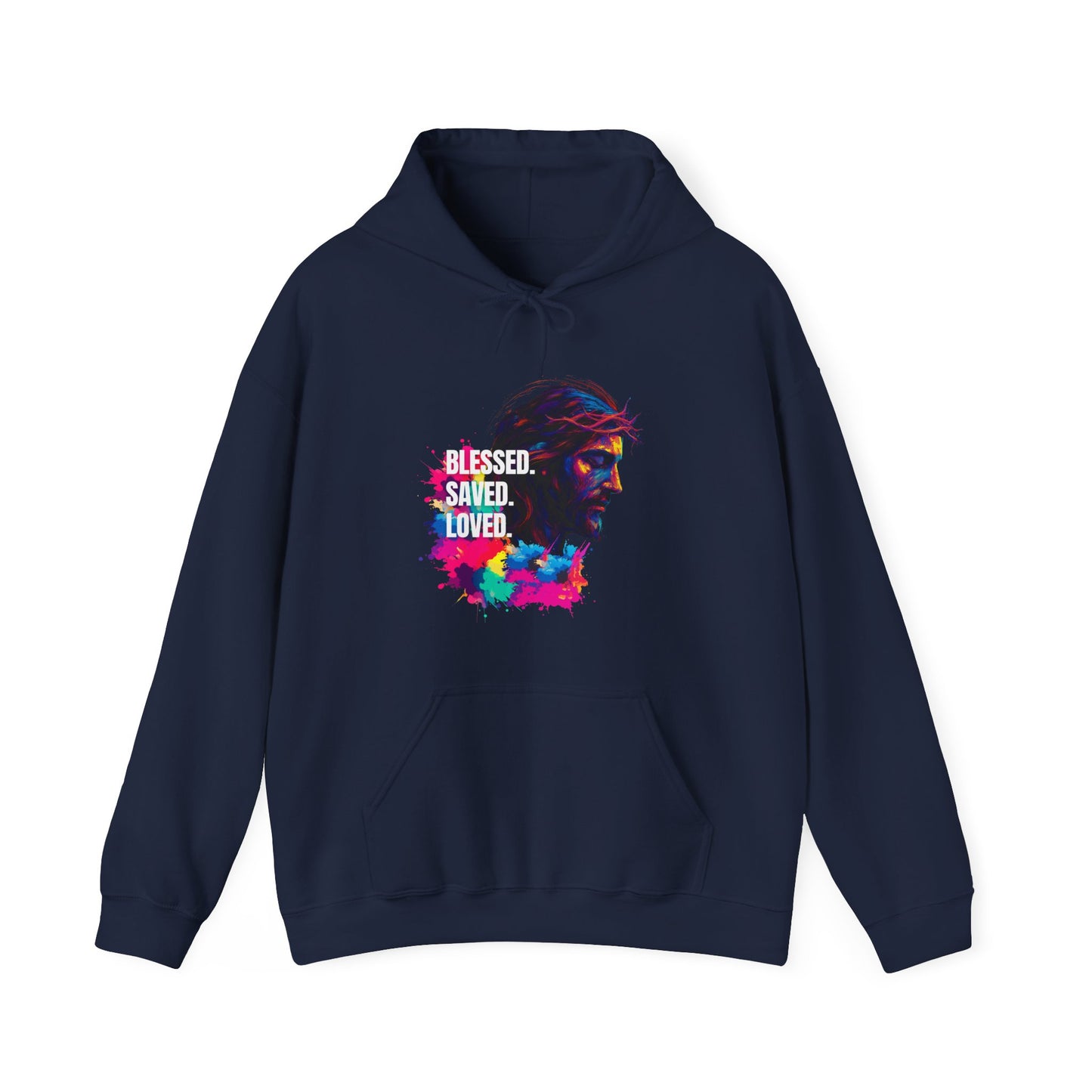 Jesus colorful - Blessed- saved- loved