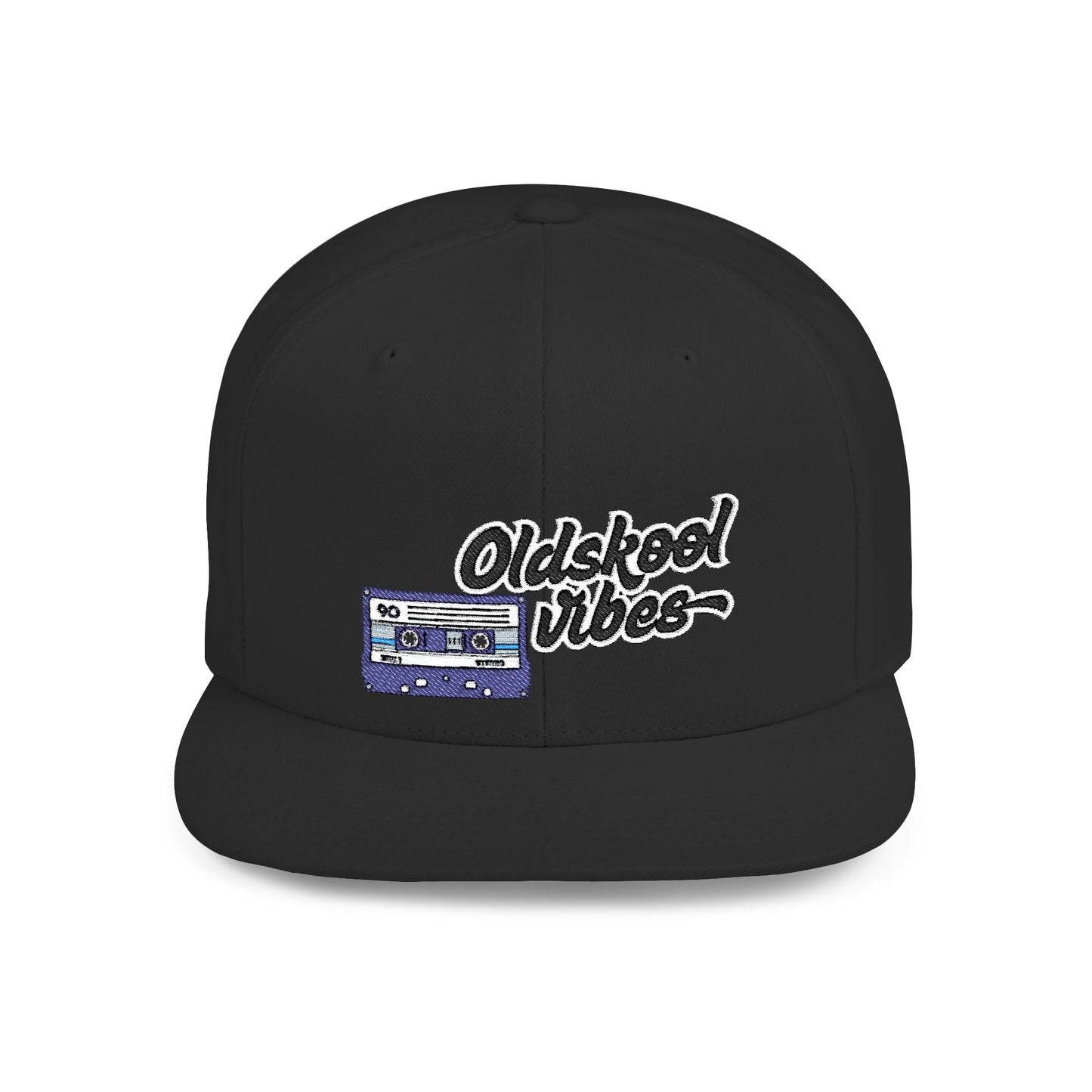 Oldschool Vibes Flat Bill Snapback Cap | Retro Style Hat for Casual Wear