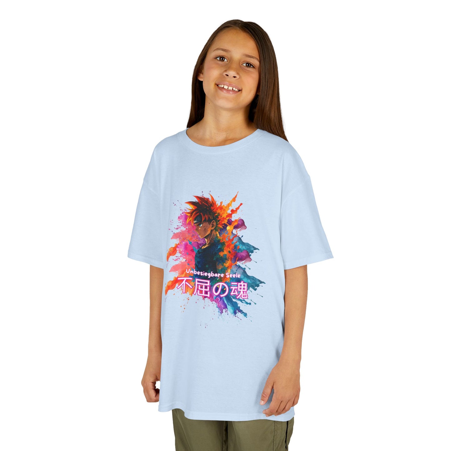 "unbesiegbare Seele" Vibrant Kids Jersey Tank Top - Colorful Anime Design