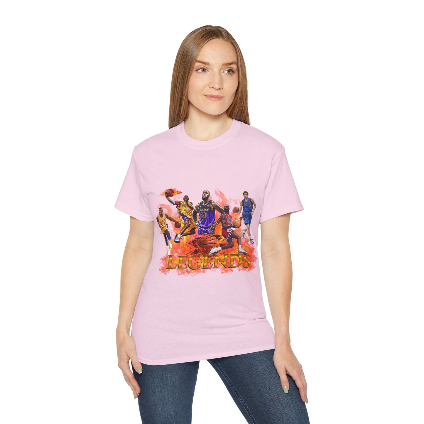 Basketball Legends, Cool Sports Shirt, Unisex Cotton T-Shirt