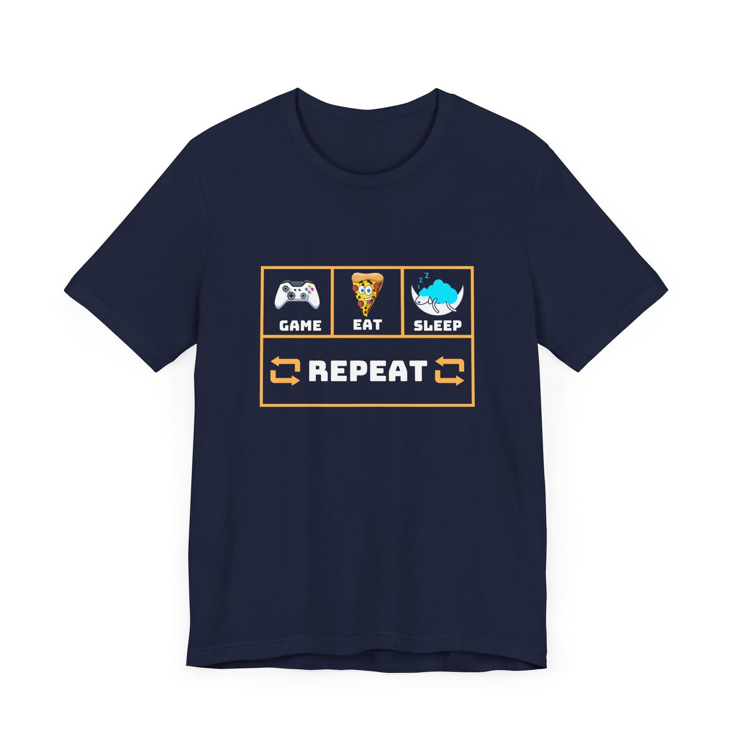 Gamer's Motto shirt: Eat, Sleep, Game, Repeat- T-Shirt
