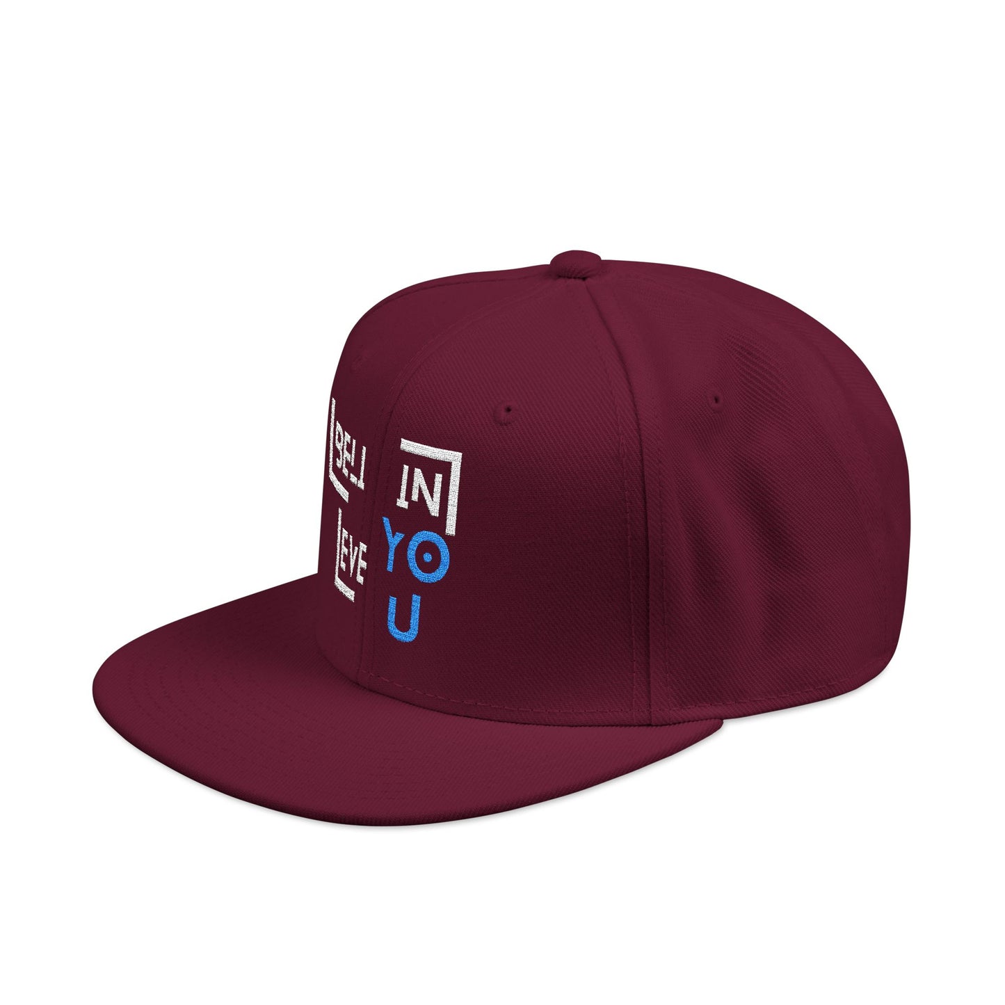 Motivational Snapback Hat - "Believe in You" Embroidery