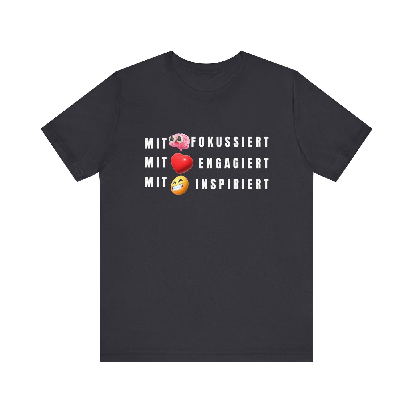 Inspirational Emoji T-Shirt Herz - Hirn - Humor - Heart - Mind - Humor