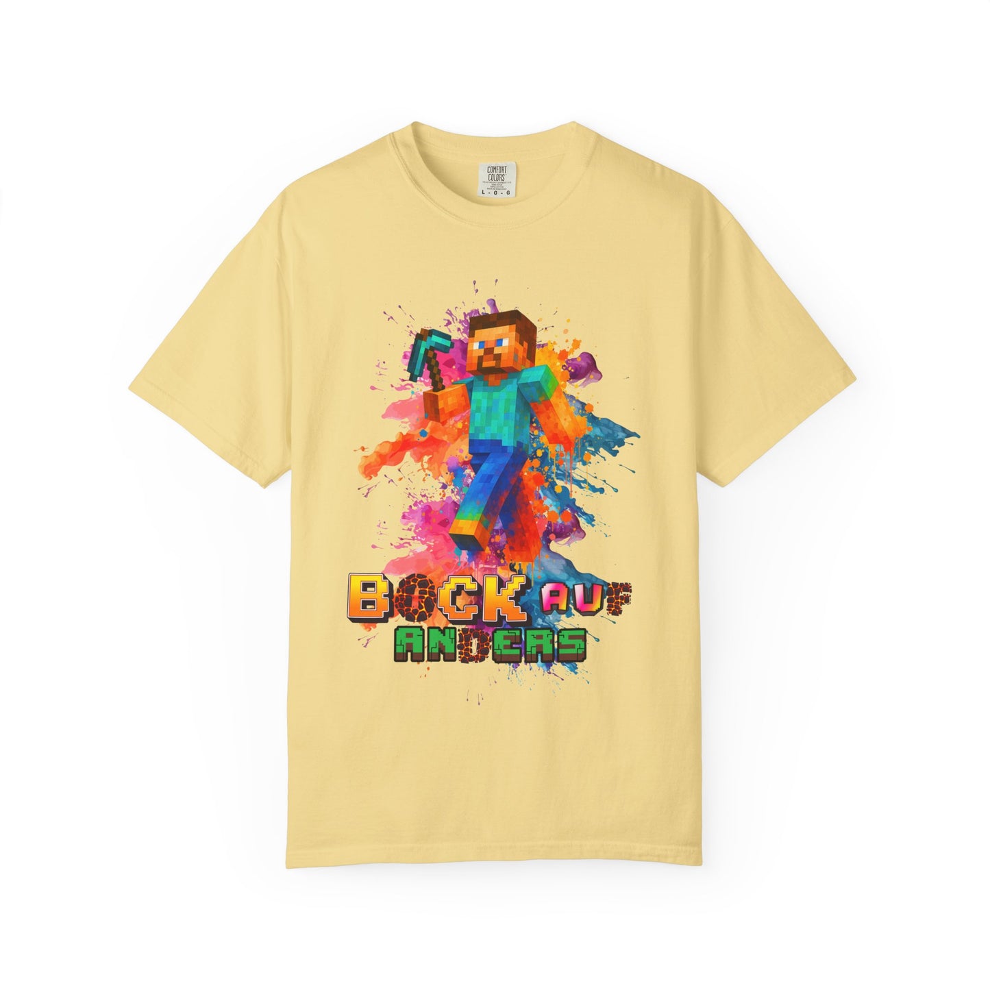 Colorful Gamer T-Shirt - Back to Different Minecraft Design