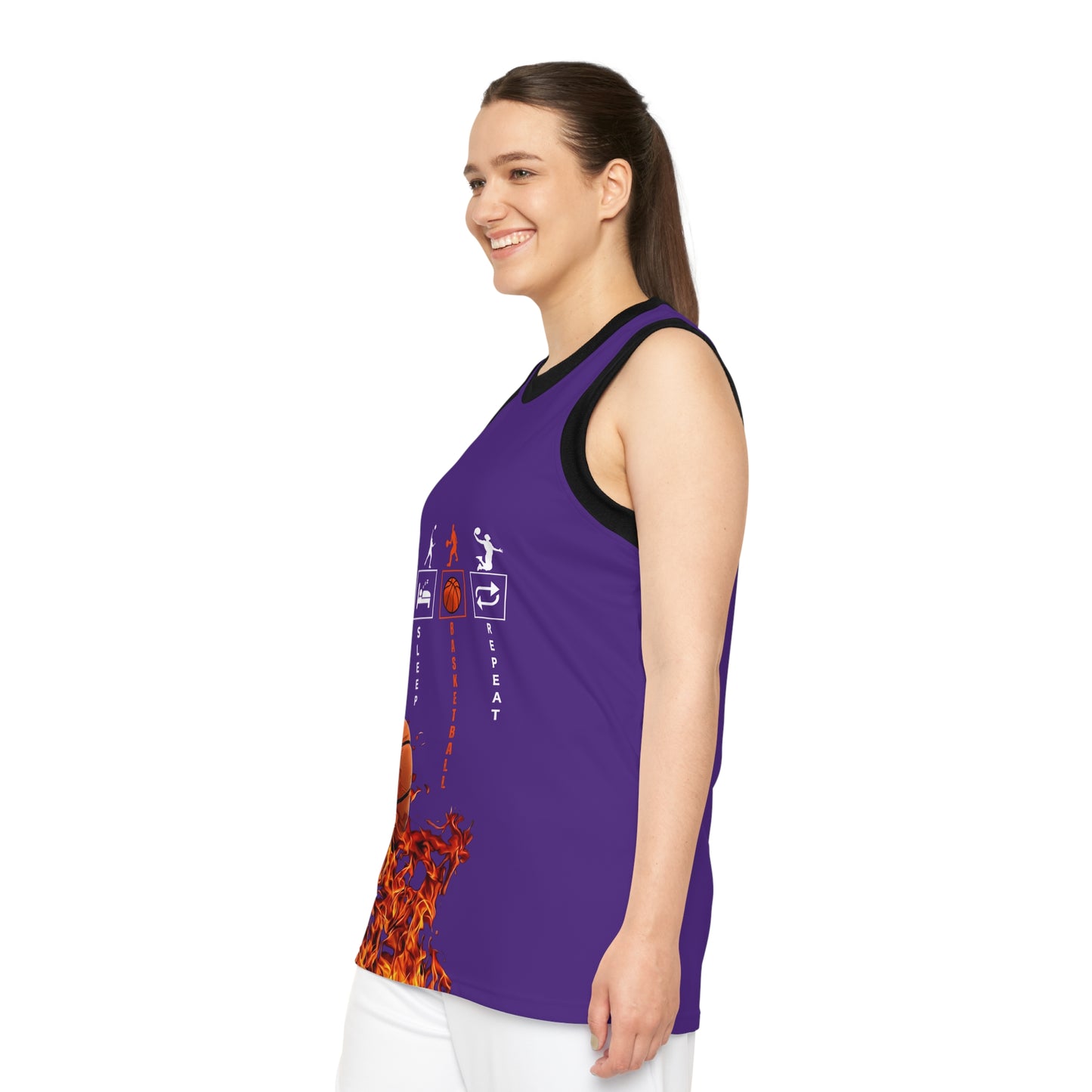 Eat - Sleep- Basketball- Repeat- Jersey, Perfect for Sports Lovers,