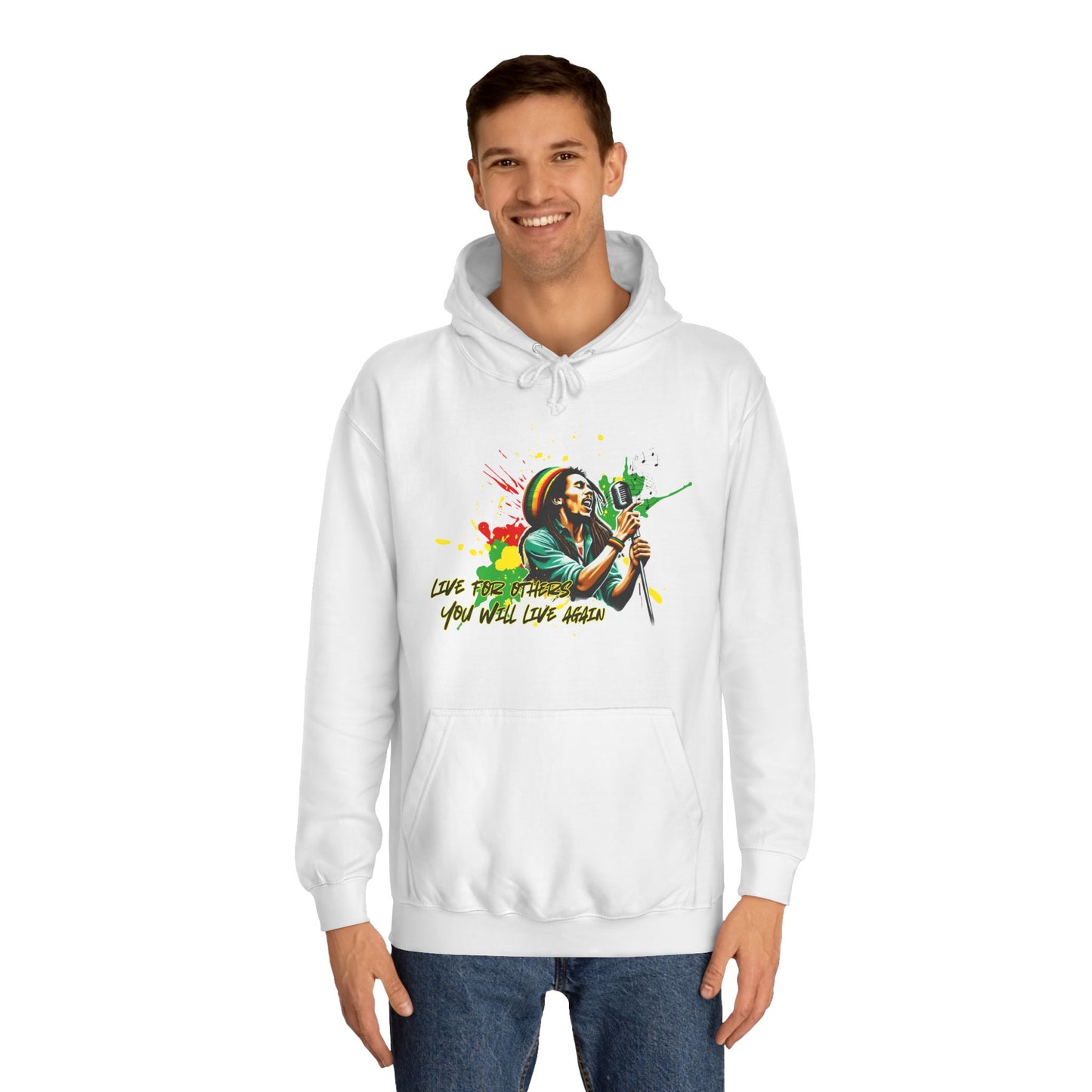 Live for others B o b M a r l e y Hoodie
