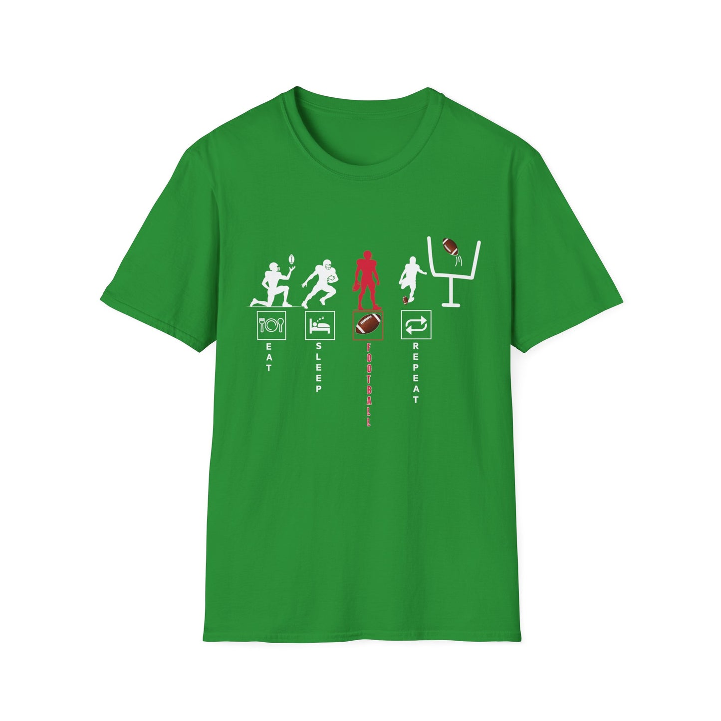 Football Life Unisex T-Shirt - Eat, Sleep, Football, Repeat