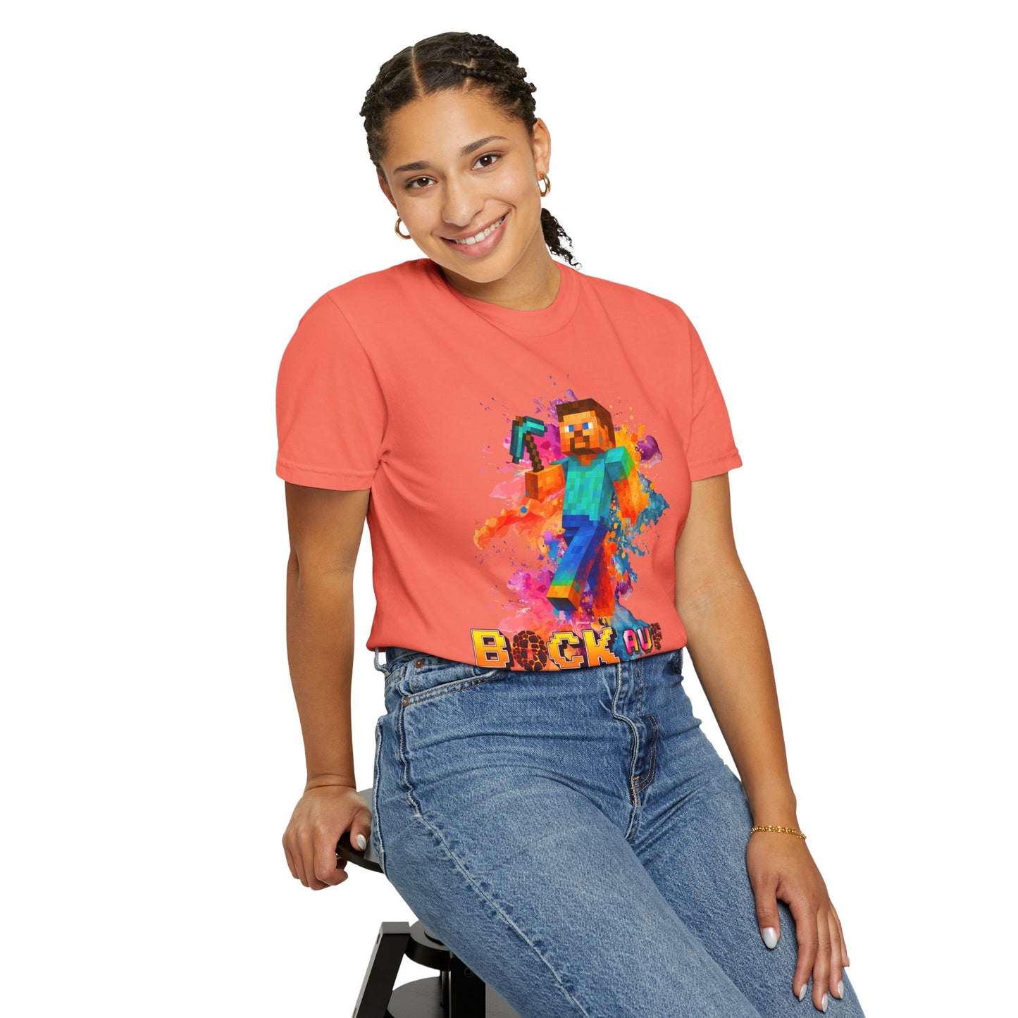 Colorful Gamer T-Shirt - Back to Different Minecraft Design