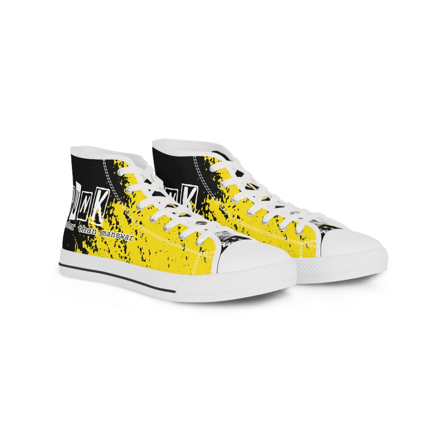 Trendy High Top Sneakers "louder than manowar" Sneaker