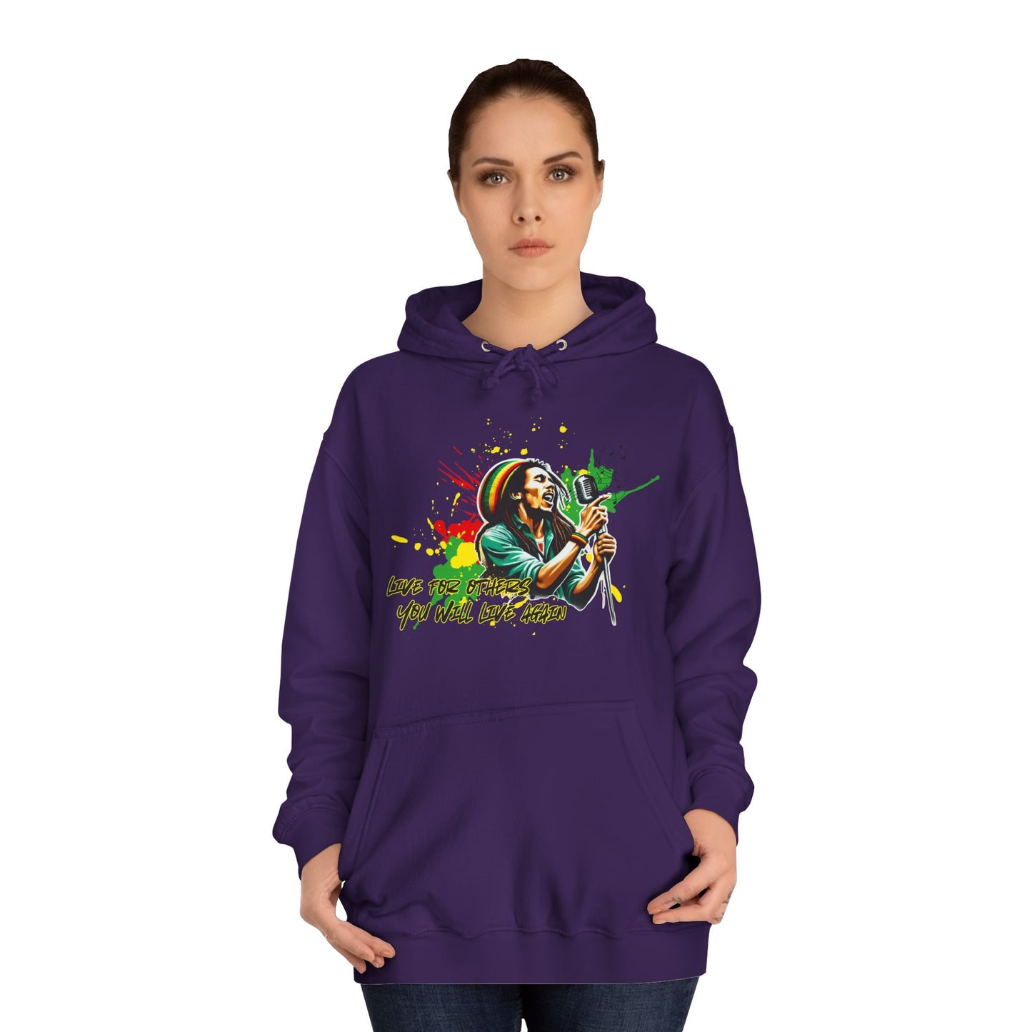 Live for others B o b M a r l e y Hoodie