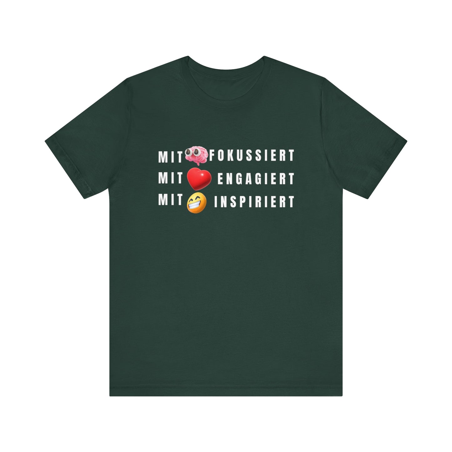 Inspirational Emoji T-Shirt Herz - Hirn - Humor - Heart - Mind - Humor
