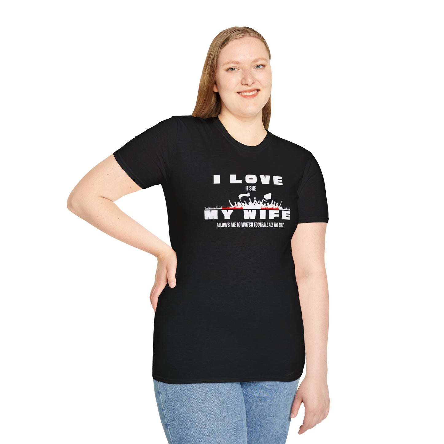Minimalist Red Graphic Unisex T-Shirt - I love my wife