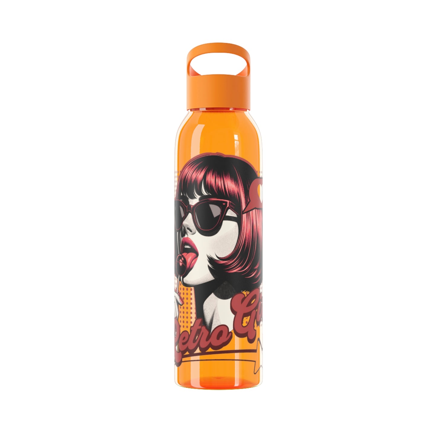 Retro Girl Stainless Steel Water Bottle, Sport Hydration, Wasserflasche