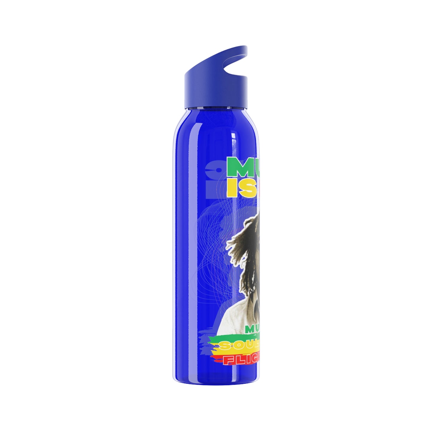 Bob Reggae- Music is Life Water Bottle, Wasserflasche