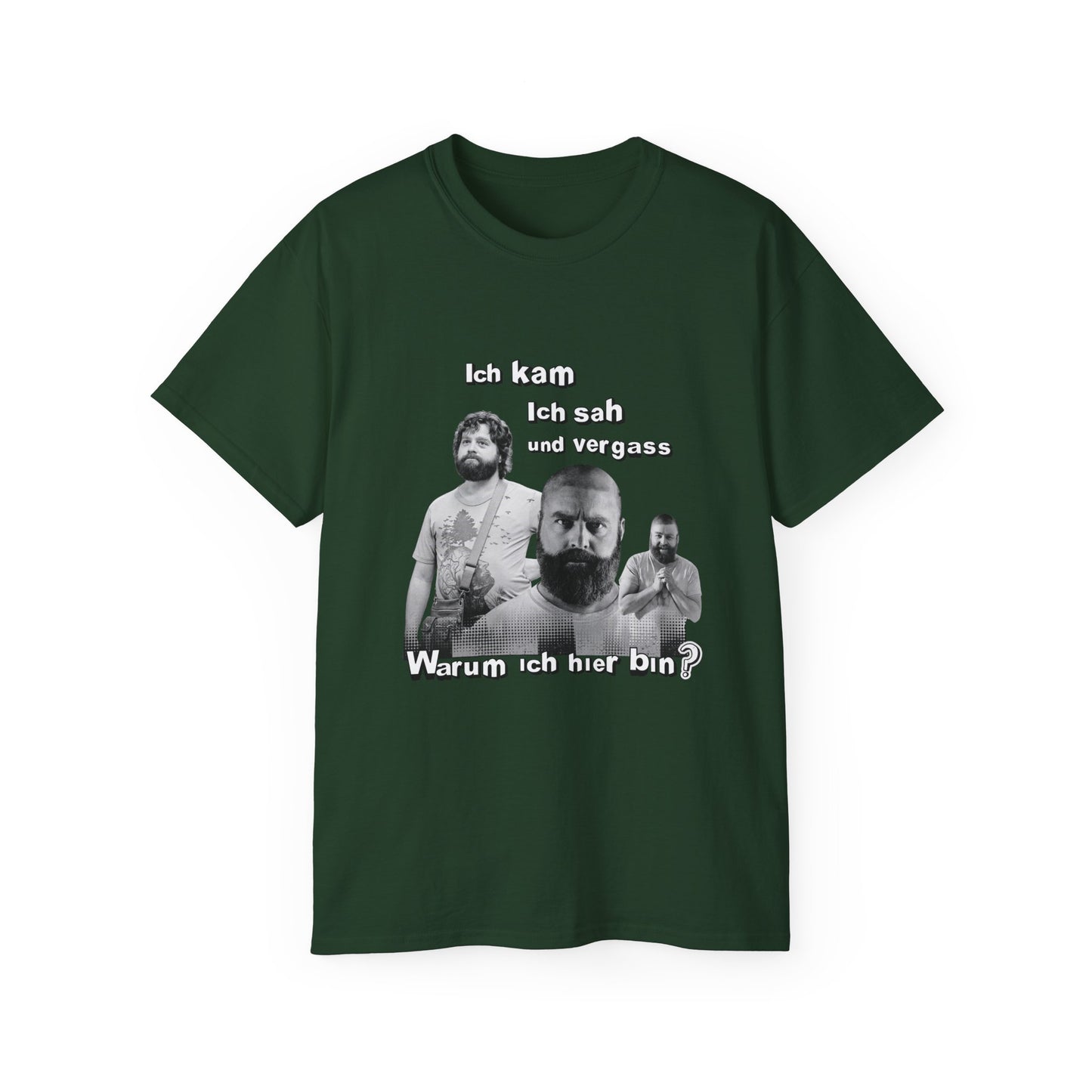 T ShirtUnisex Witz Alan Garner– Ich kam ich sah und vergaß - Warum ich hier bin!