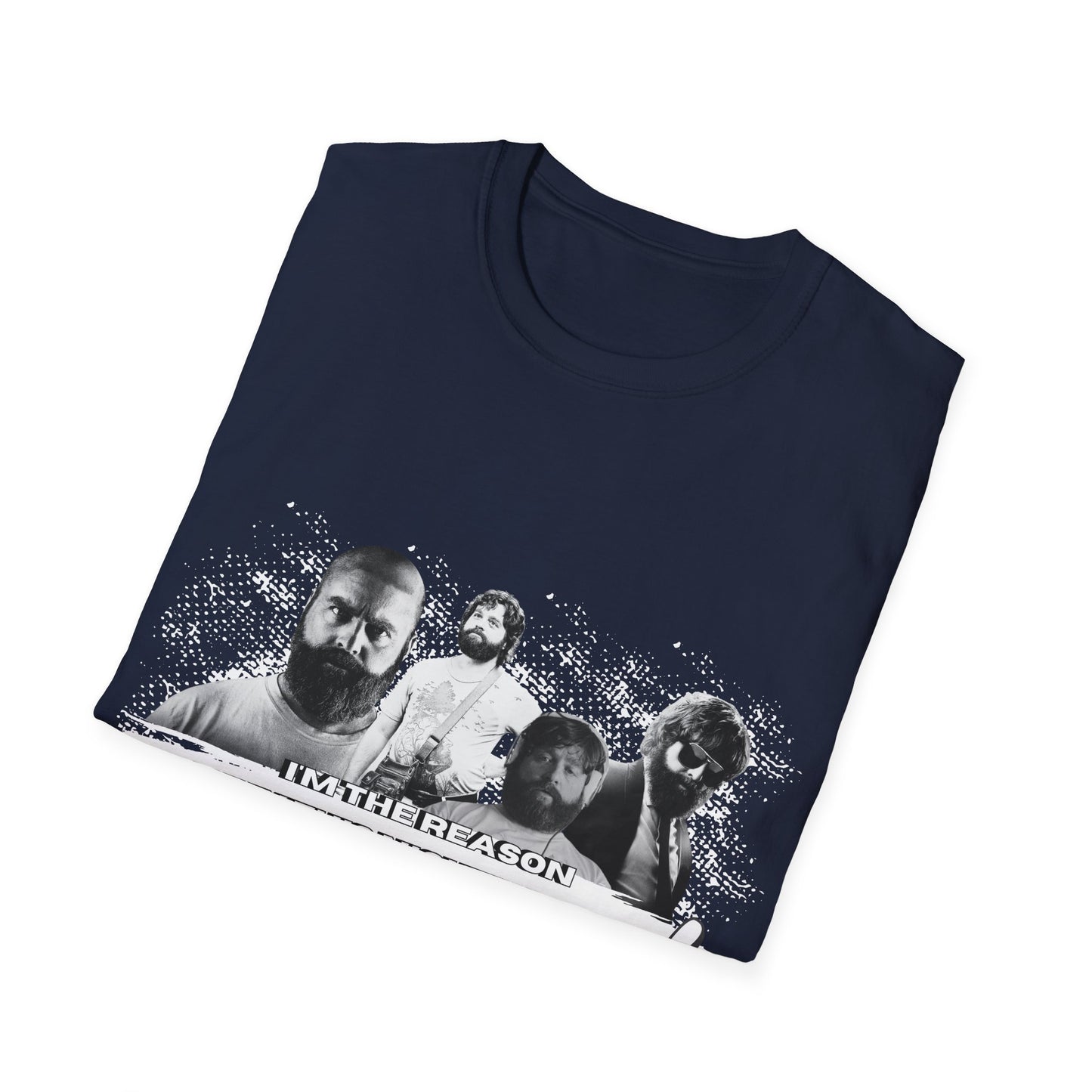 I am the reason why this night...Retro Graphic Unisex Softstyle T-Shirt - Hangover Alan