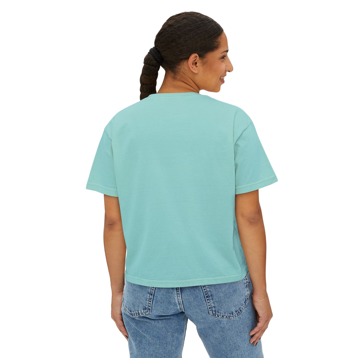 Women's Boxy Tee - "Within Darkness, There is Light" Cozy Cartoon Tee Anime