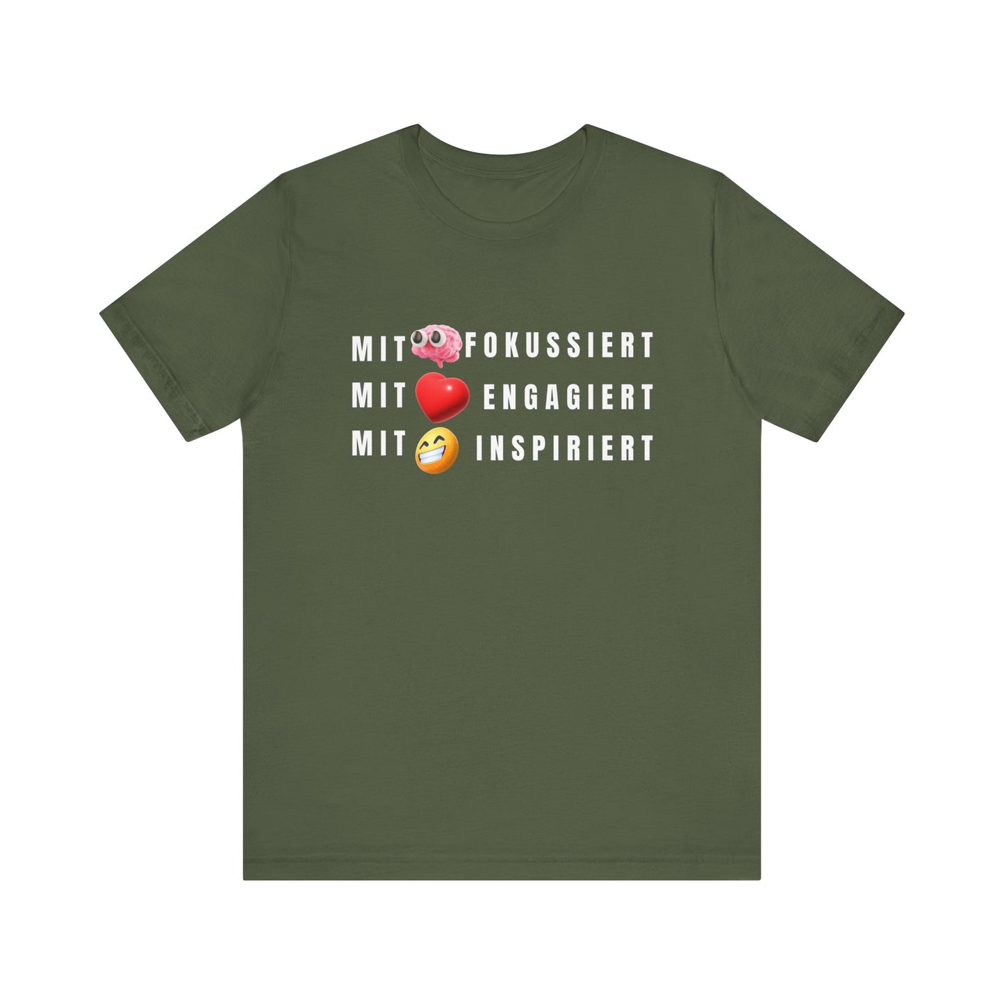 Inspirational Emoji T-Shirt Herz - Hirn - Humor - Heart - Mind - Humor