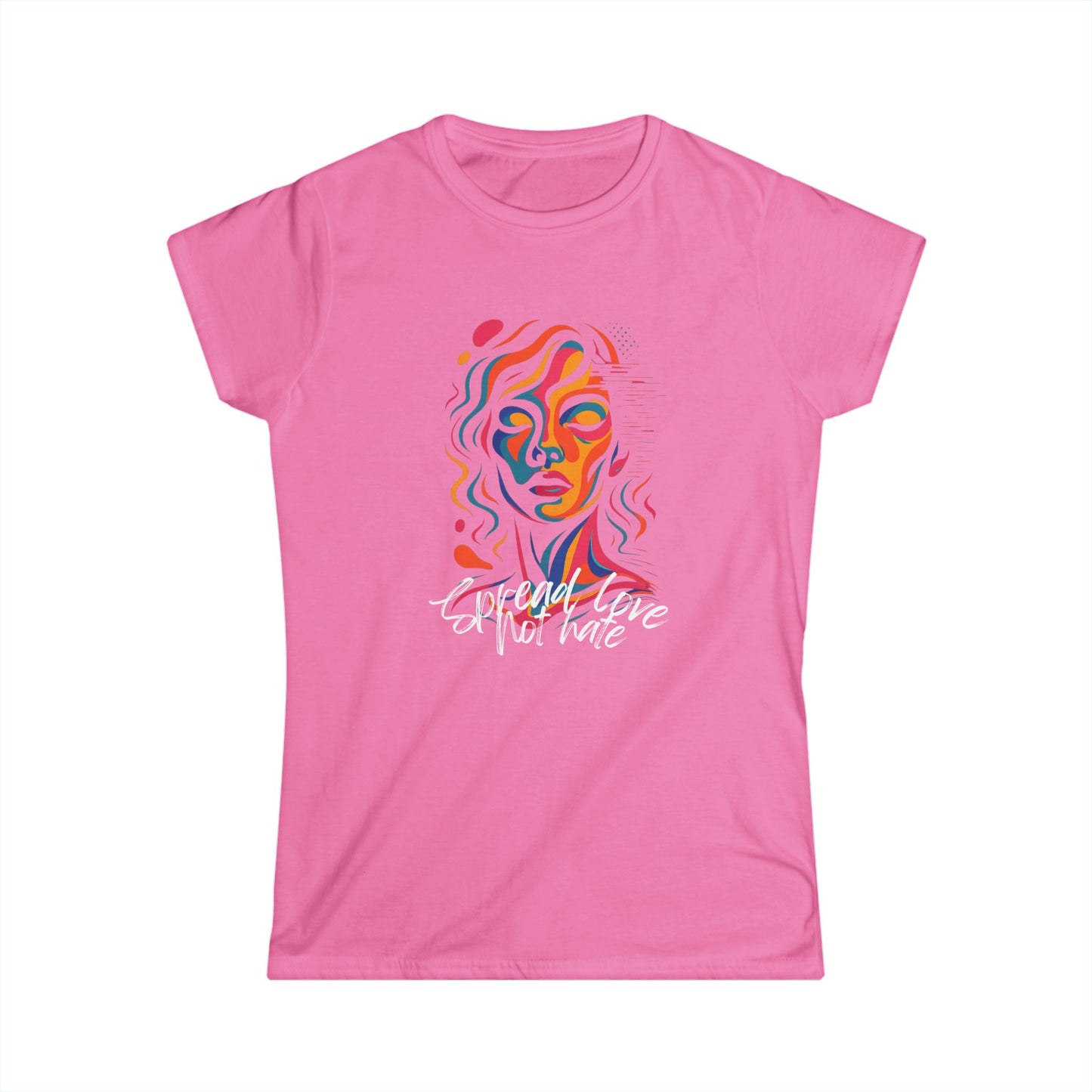 Spread love not hate Artistic T Shirt Colorful Abstract Design