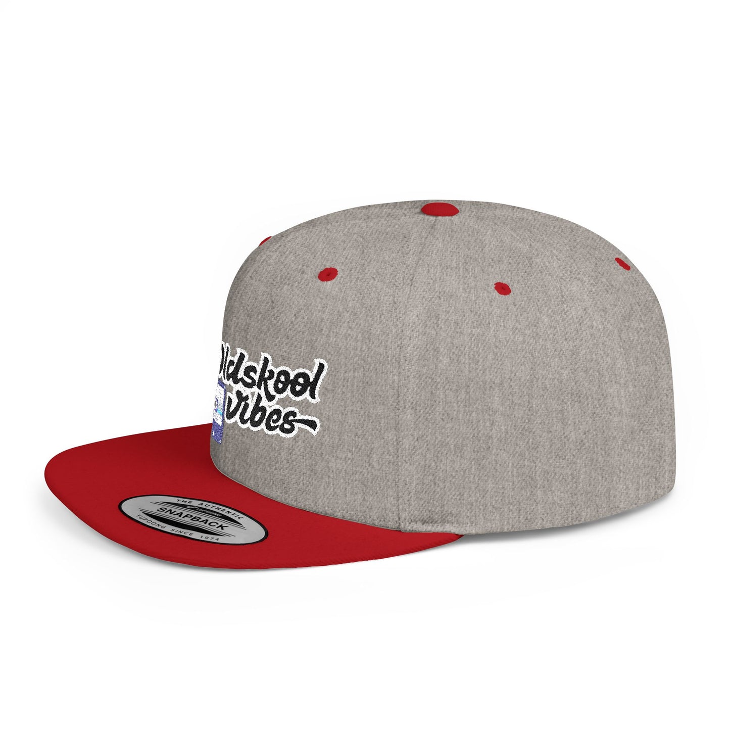 Oldschool Vibes Flat Bill Snapback Cap | Retro Style Hat for Casual Wear