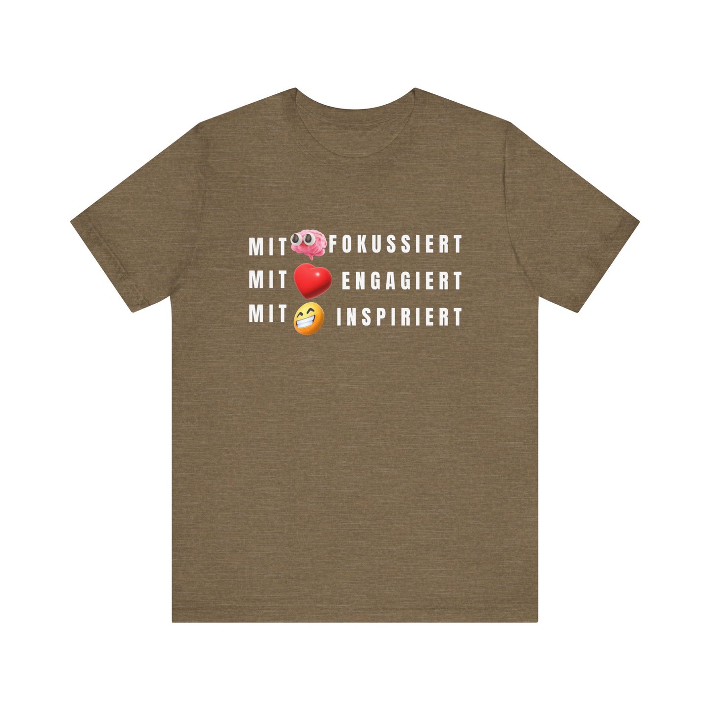 Inspirational Emoji T-Shirt Herz - Hirn - Humor - Heart - Mind - Humor
