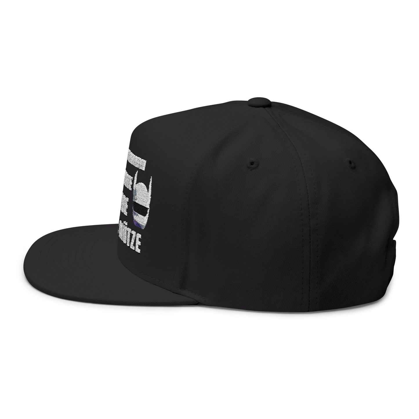 Flat Bill Cap with Fun Embroidery R2D2 - Cro - & ICH