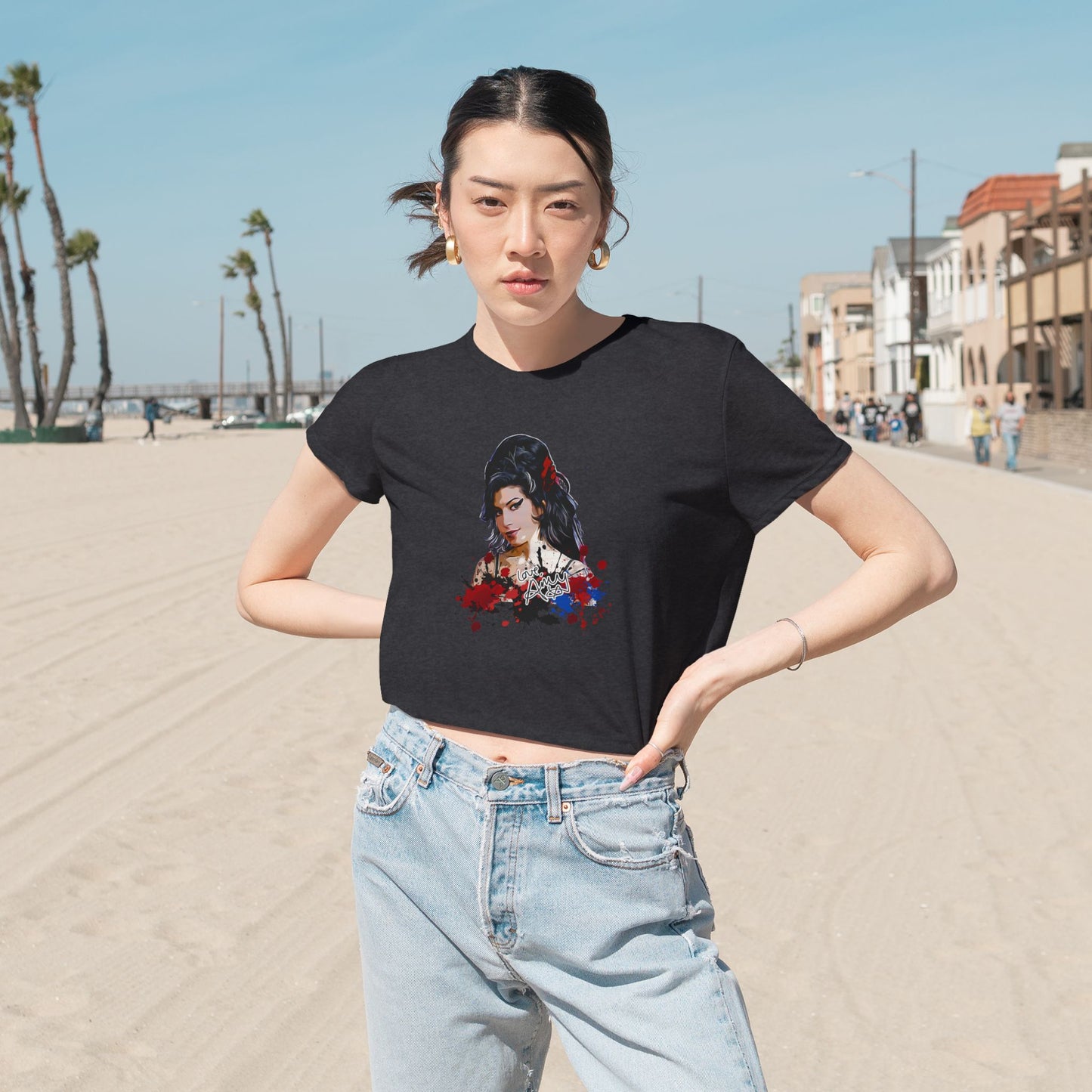 Vintage Graphic Crop Tee - Amy Winehouse Design
