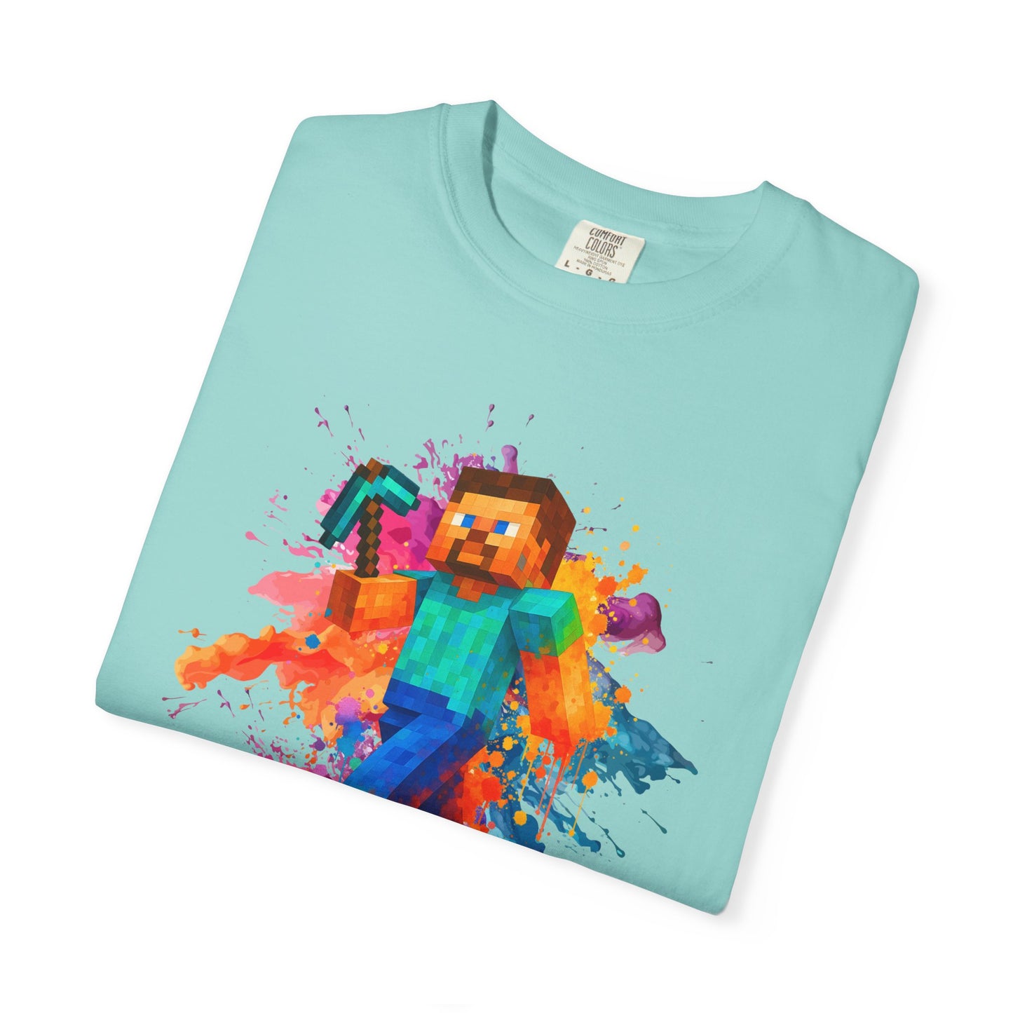 Colorful Gamer T-Shirt - Back to Different Minecraft Design