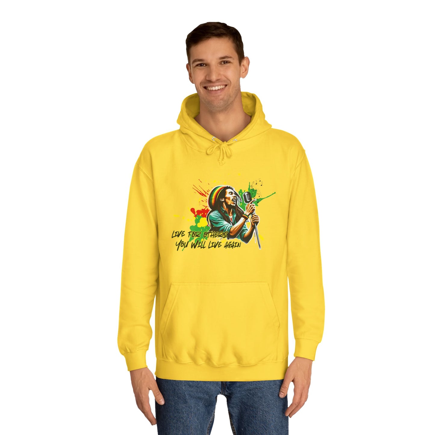 Live for others B o b M a r l e y Hoodie