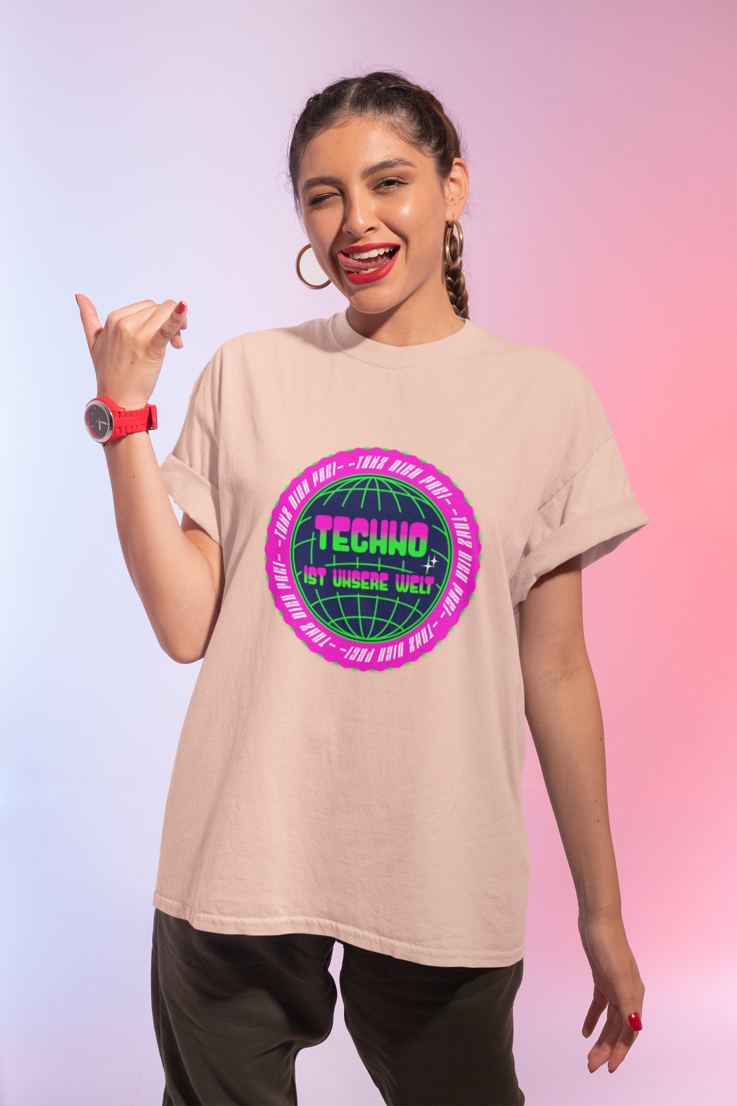 Tanz dich frei - Retro Techno Vibe Unisex Tee, Dance Party Shirt, Gift for Ravers, Festival Fashion,