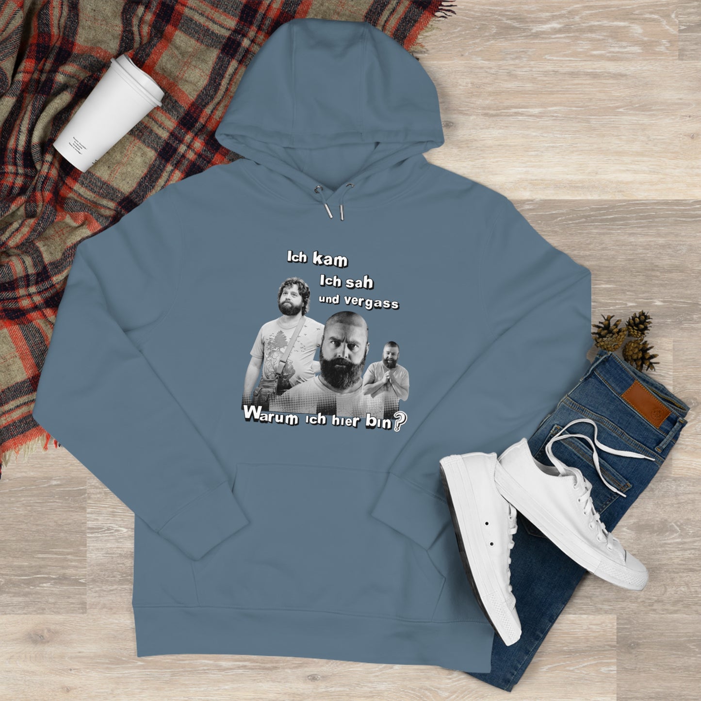 Hoodie Unisex Joke Alan Garner – I came, I saw, and I forgot – Why I am here!