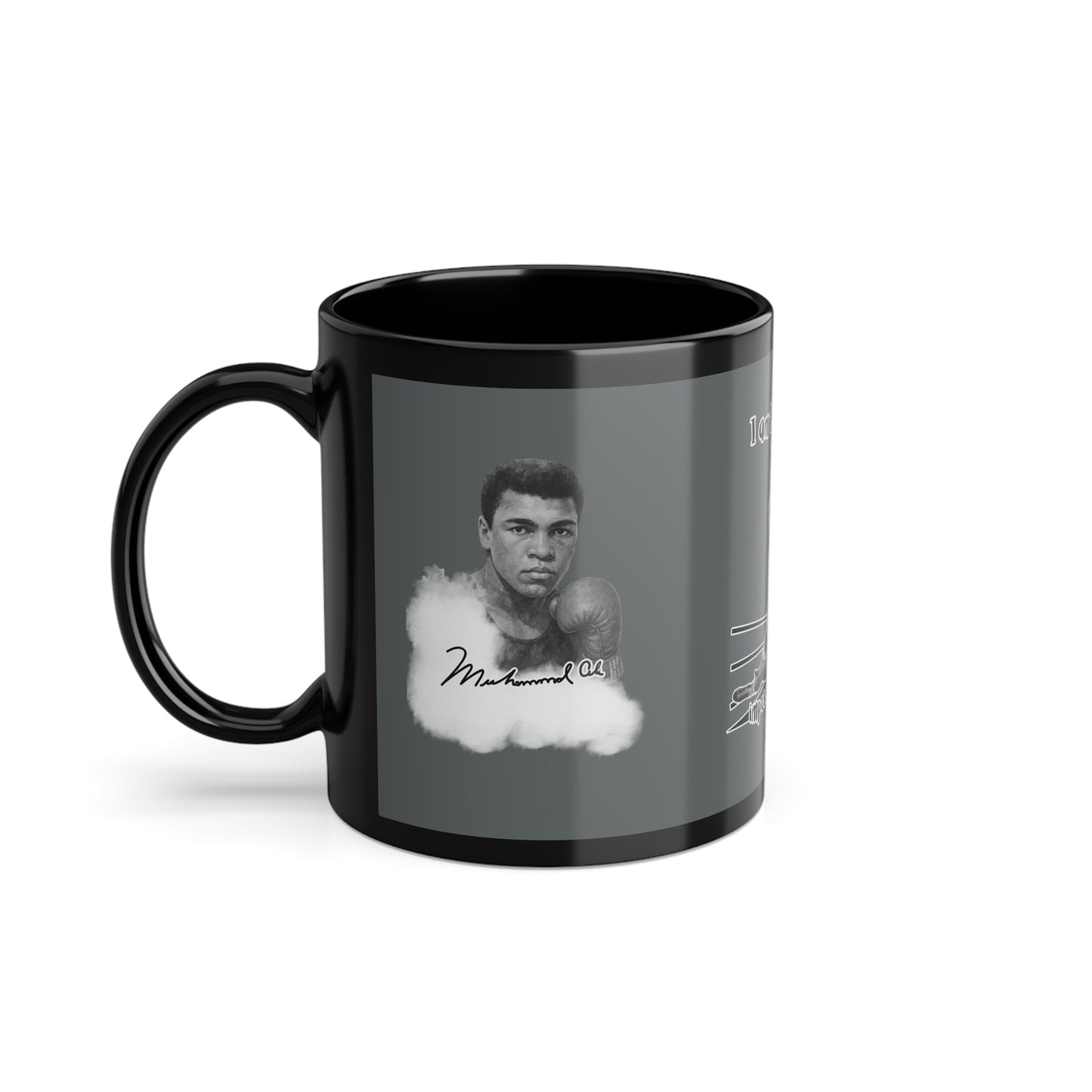 Motivational Black Coffee Mug Cup Tasse - Inspire Your Day mit Muhammed Ali C