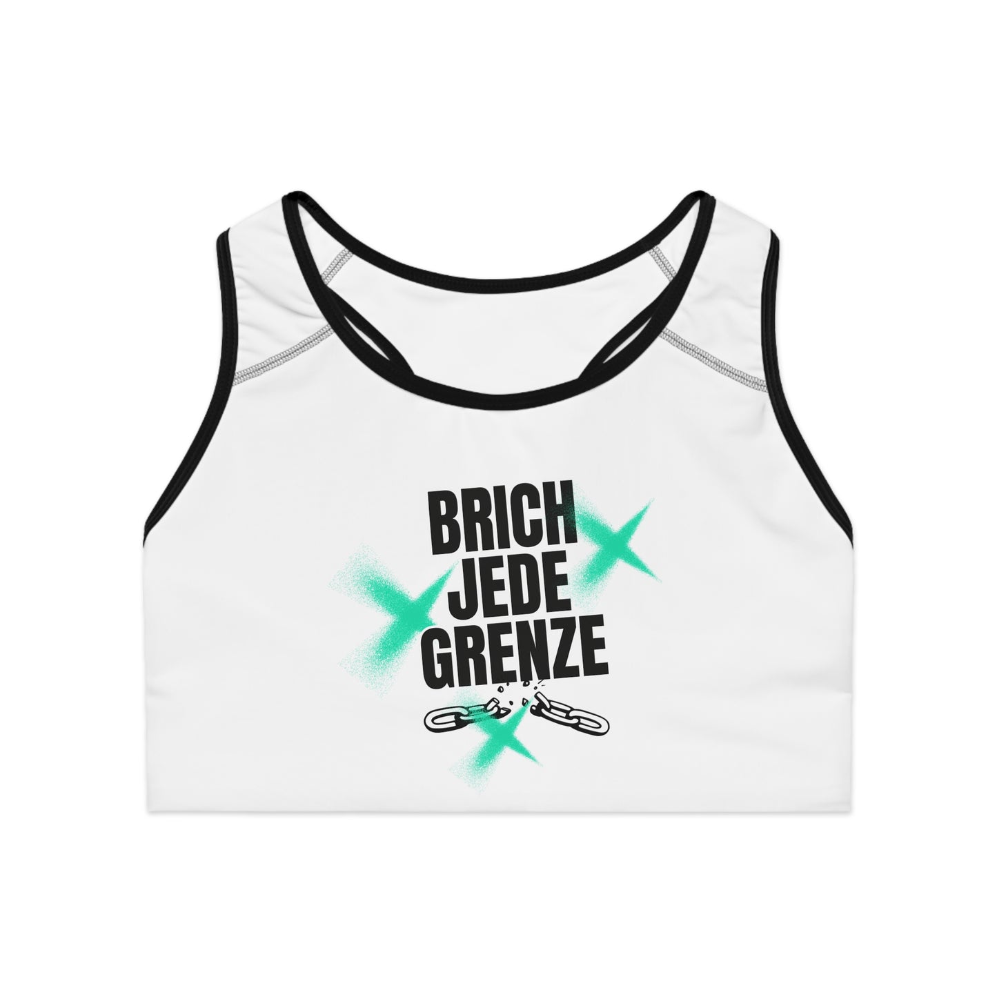 Motivational Sports Bra – "BRICH JEDE GRENZE" – Ideal for Gym & Active Lifestyle