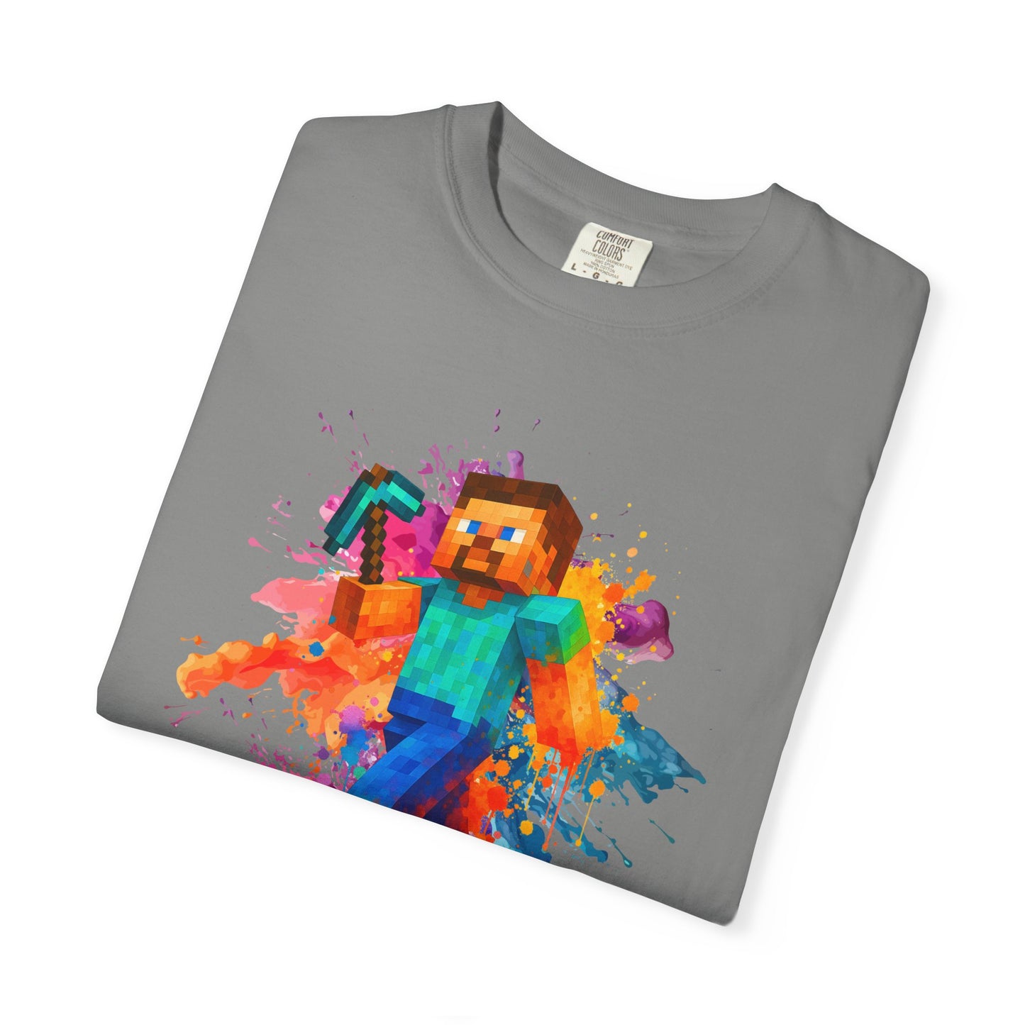 Colorful Gamer T-Shirt - Back to Different Minecraft Design