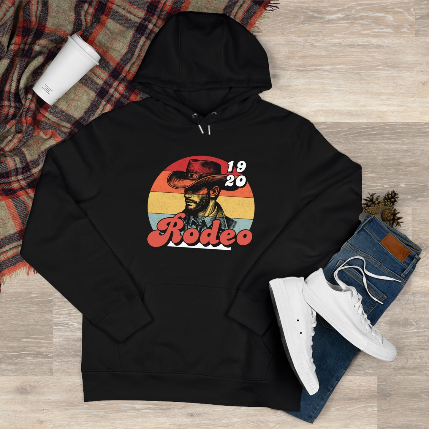 Retro Rodeo King Sweatshirt, Cowboy Hoodie, Western Apparel, Gift for Ranchers, Rodeo Fans, Cozy Hoodie for Men