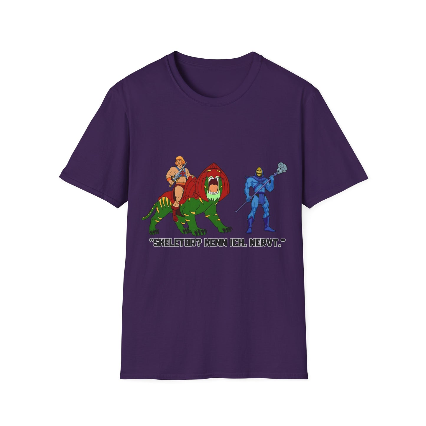 He-Man Retro Graphic Tee, Unisex Softstyle Shirt for Fans, Vintage Cartoon Apparel, Gift for Geeks, Nostalgic T-Shirt