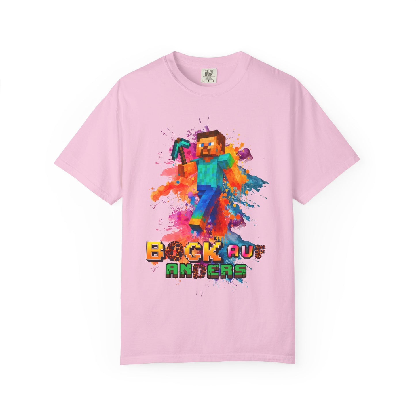 Colorful Gamer T-Shirt - Back to Different Minecraft Design