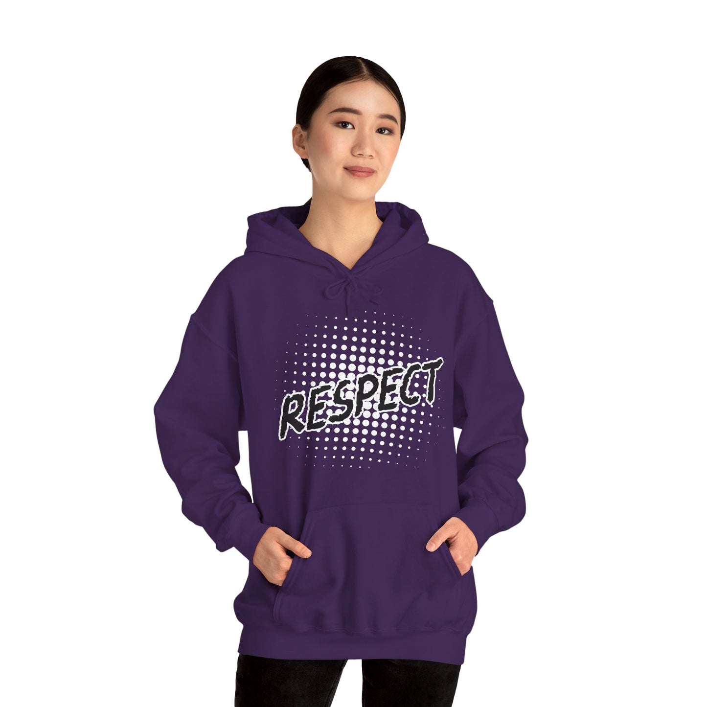 Respect Unisex Hooded Sweatshirt, Streetwear Hoodie