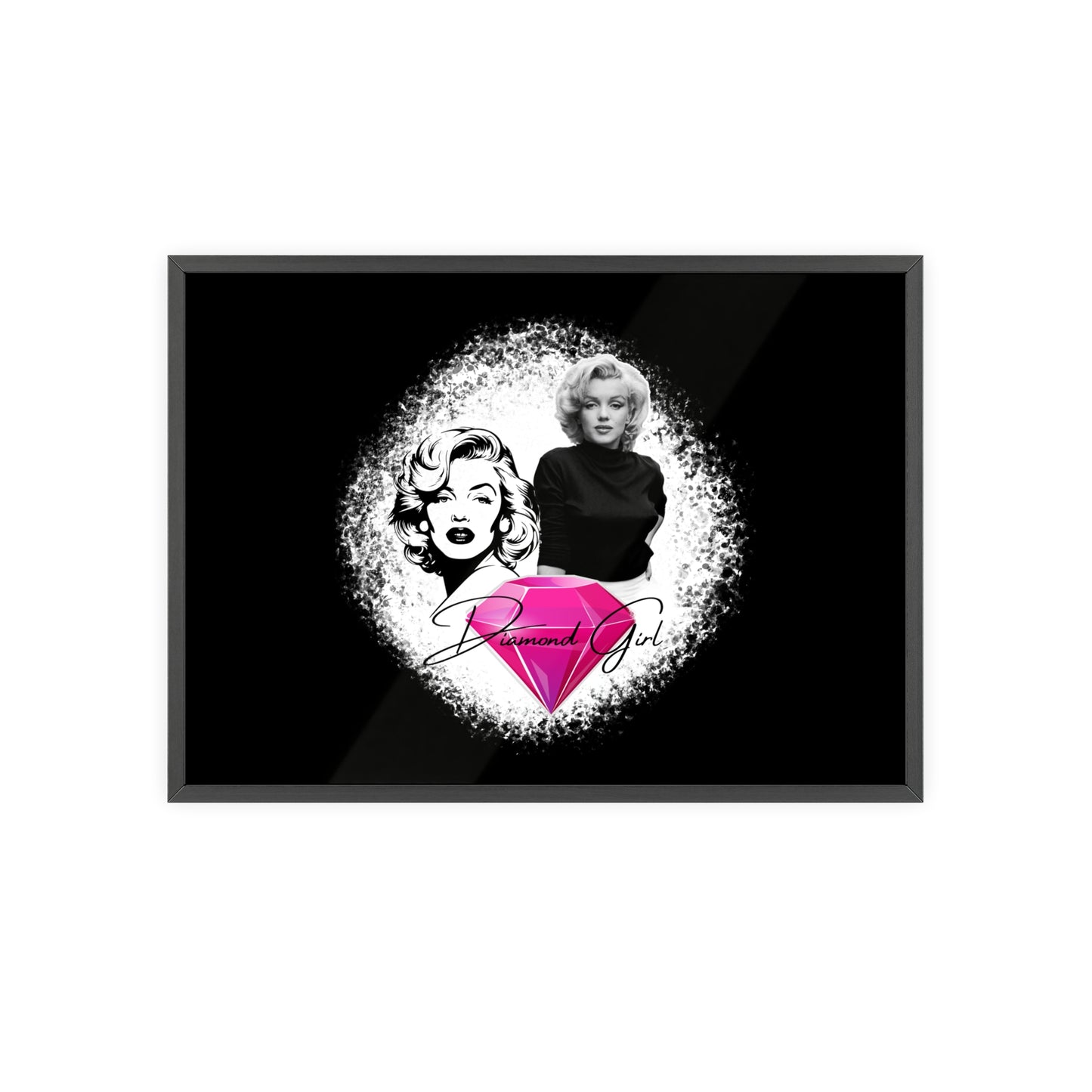 Vintage Marilyn Monroe Poster with Wooden Frame
