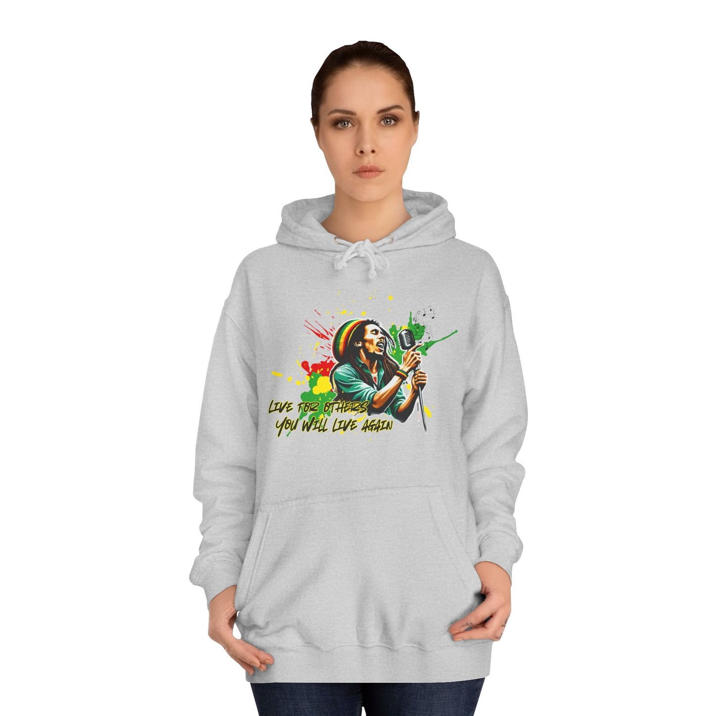 Live for others B o b M a r l e y Hoodie