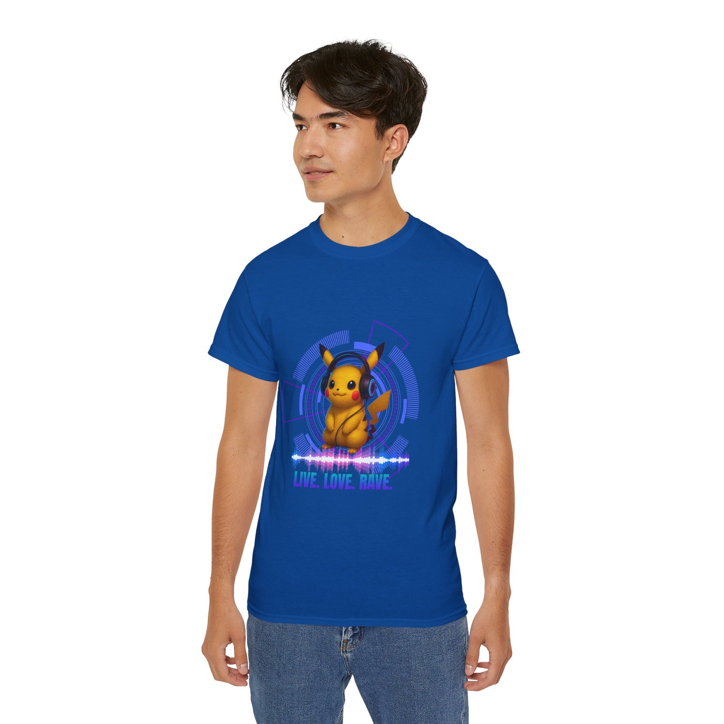 Rave T-Shirt, Fun Music Shirt, Live Love Rave - Techno - Pokemon