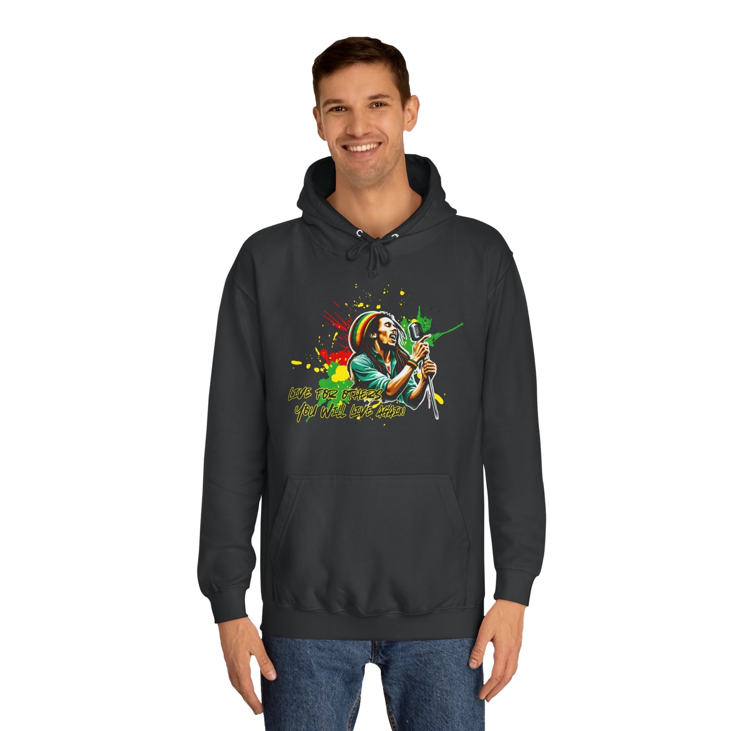 Live for others B o b M a r l e y Hoodie