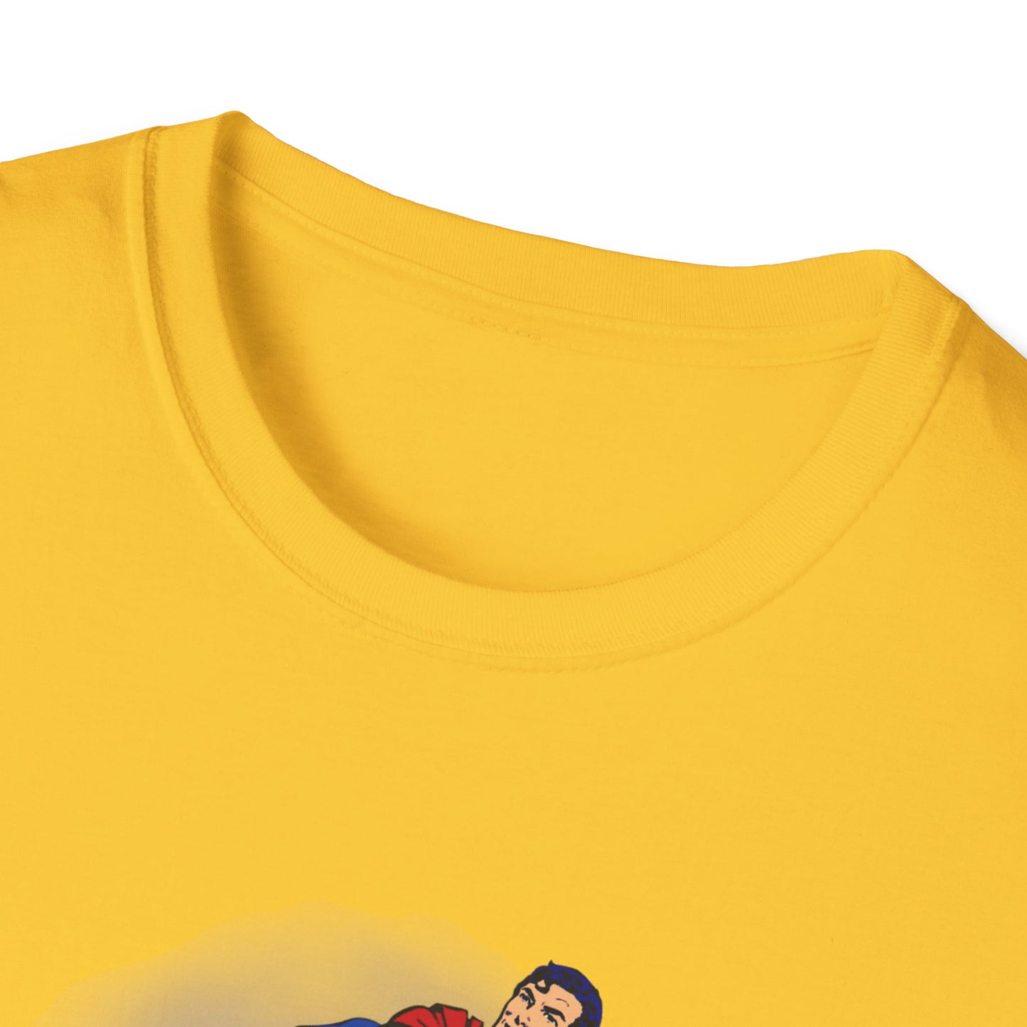 Superman Pause Unisex Softstyle T-Shirt - Fun Graphic Tee for Comic Fans